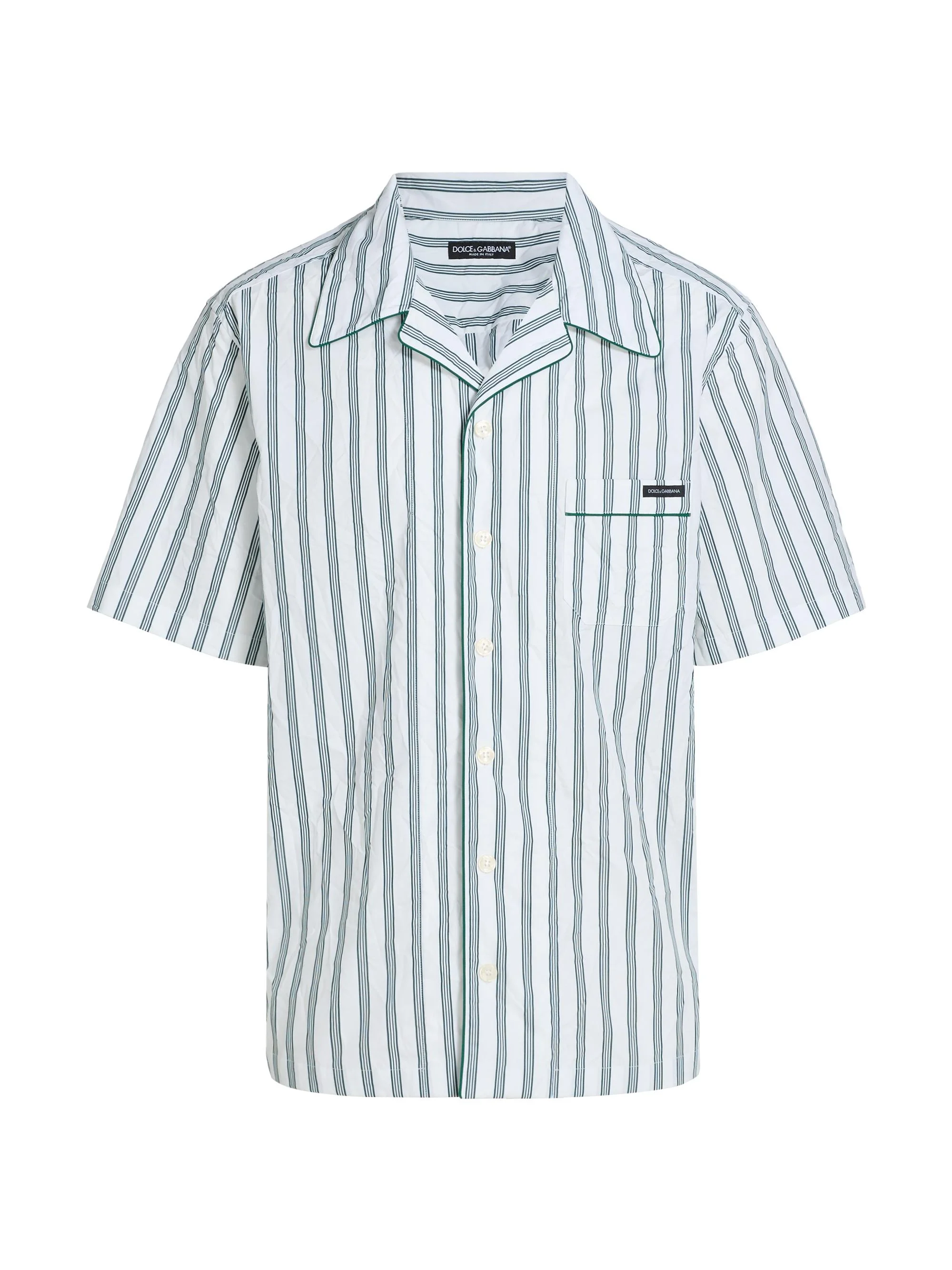 Men's Striped Cotton-Silk Camp Shirt - Rigato - 1