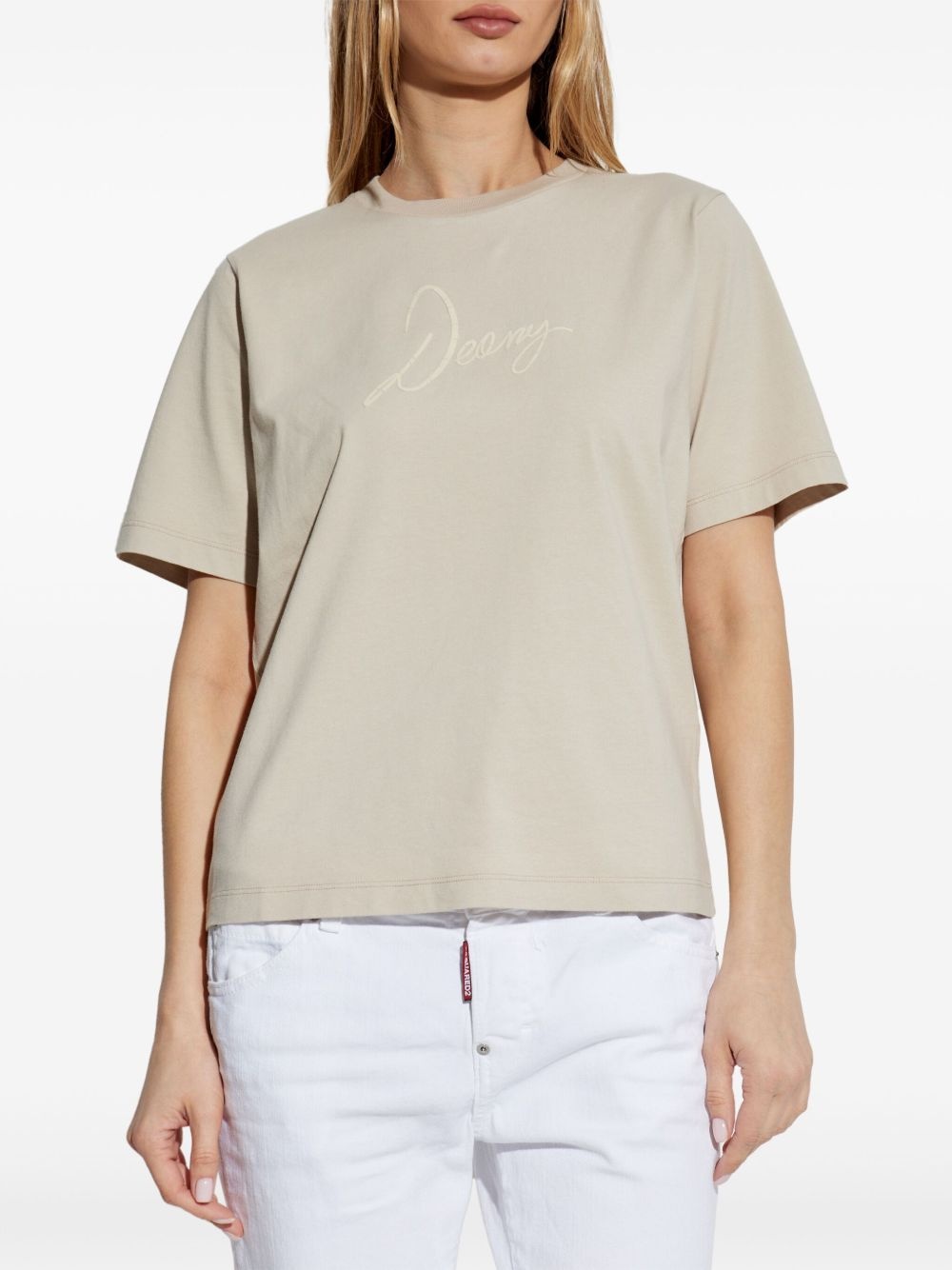 text-print T-shirt - 3