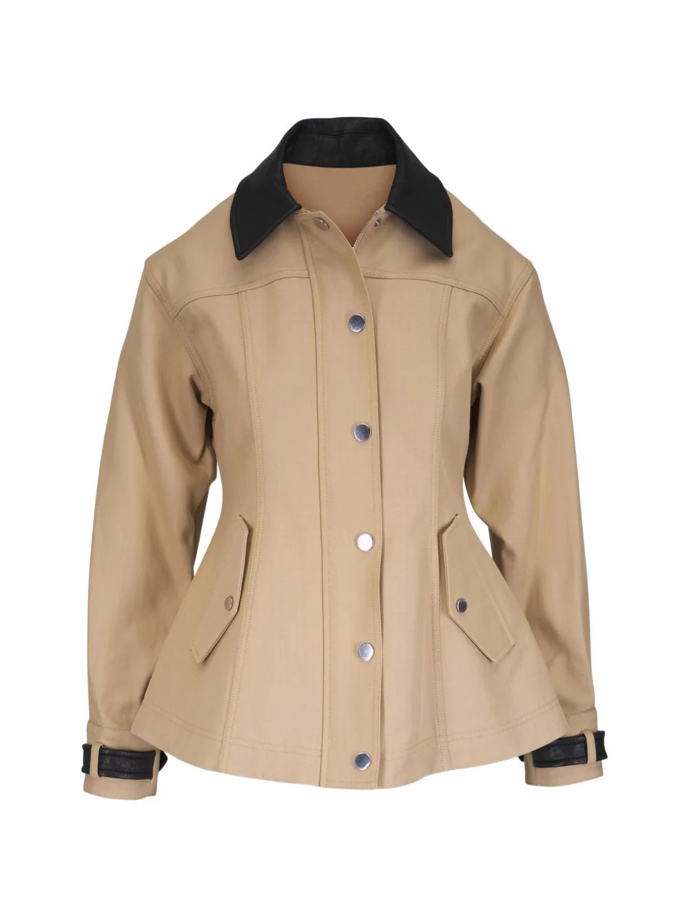 peplum collared jacket - 1