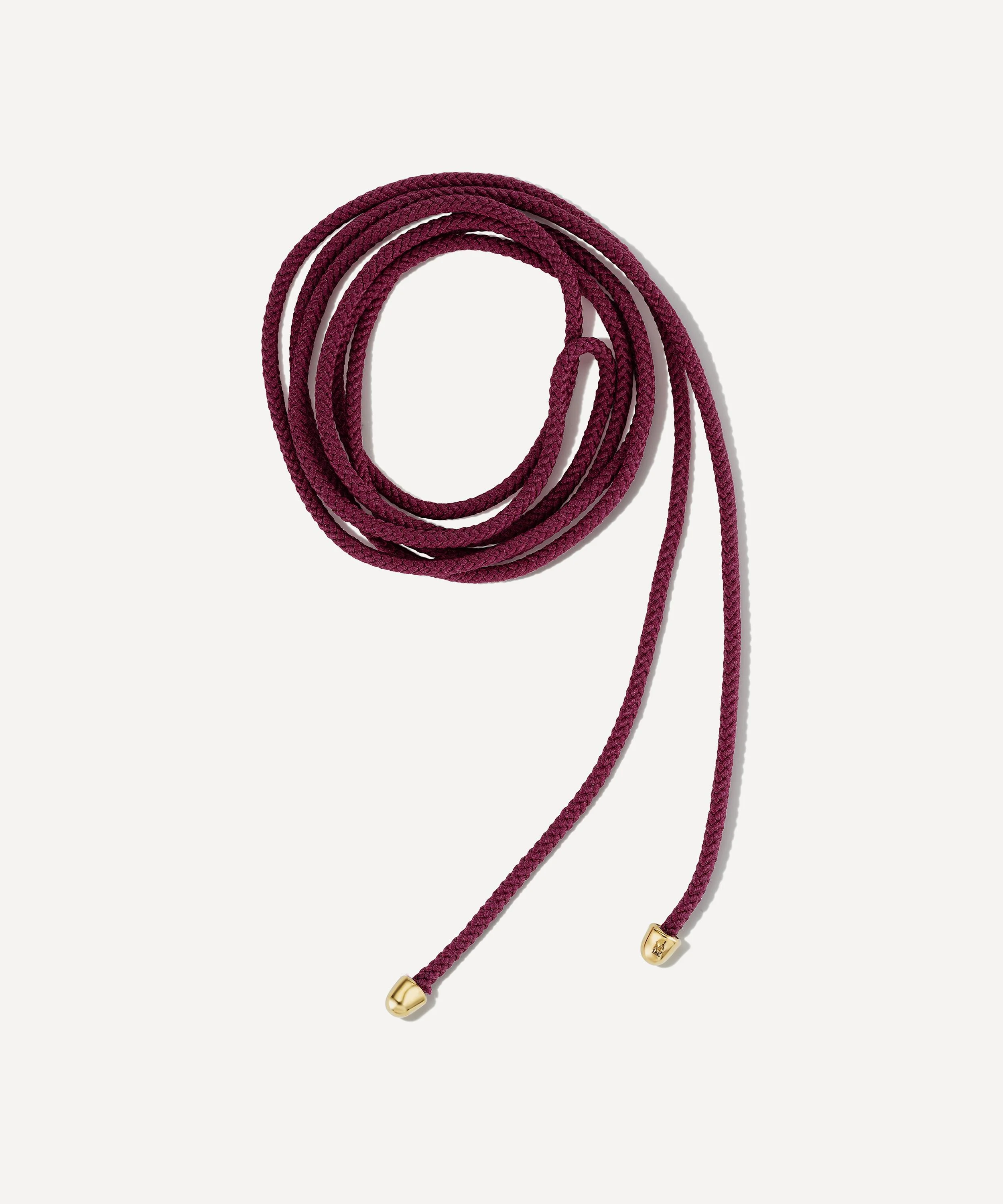 Knot the String Project Necklace in Aubergine - 1