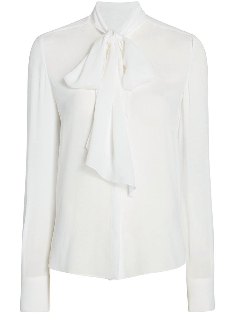 ENKAÂ®-blend tie-neck blouse 1