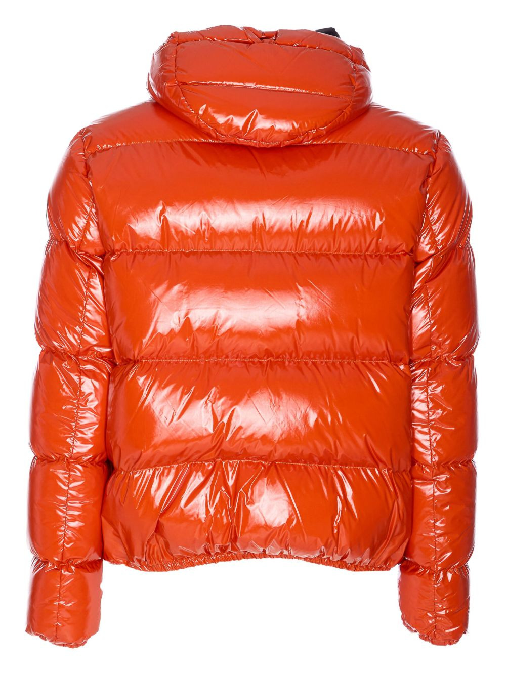 glossy hooded puffer jacket - 2