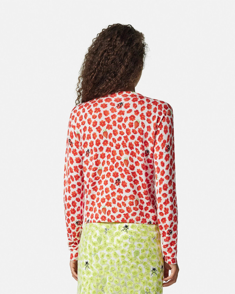 Strawberry Garden Silk Knit Cardigan 5