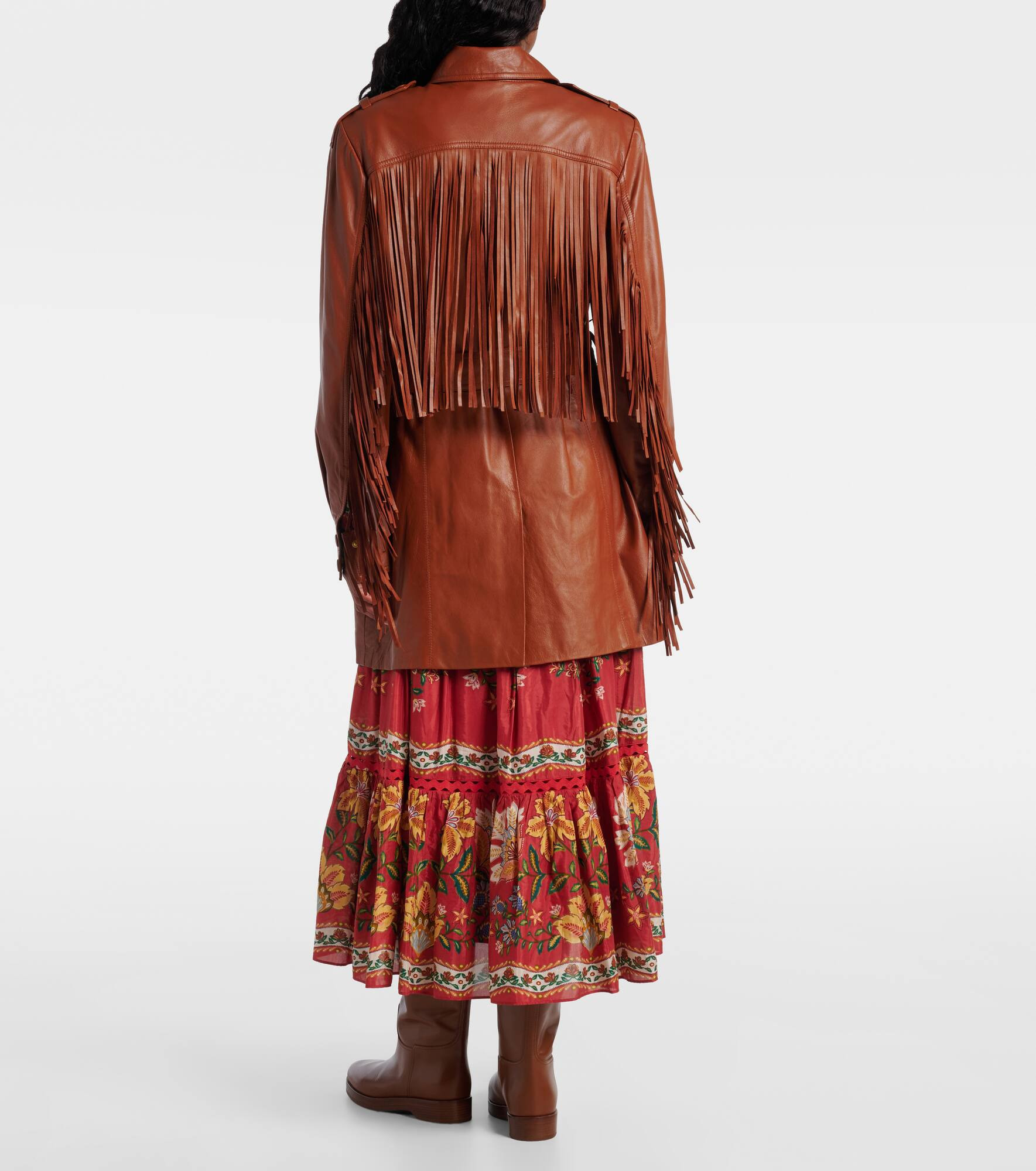 Fringed leather jacket - 3
