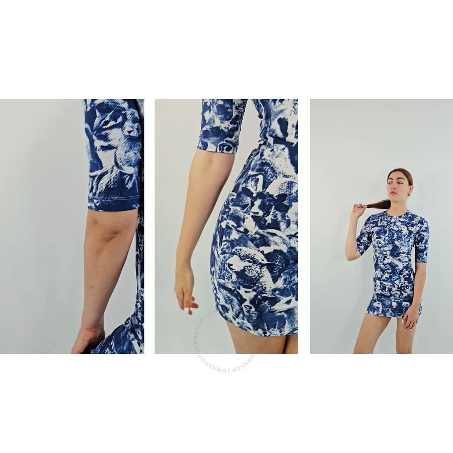 Stella McCartney Animal Forest-Print Crew-Neck Minidress - 3
