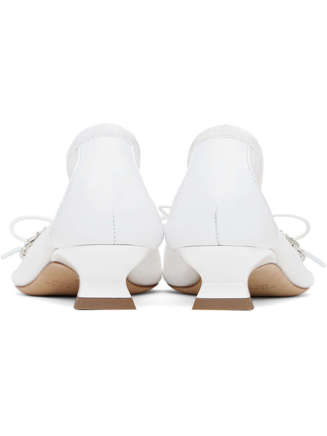 SSENSE Exclusive Bridal Capsule Embellished Flower Ballerina Heels - 2