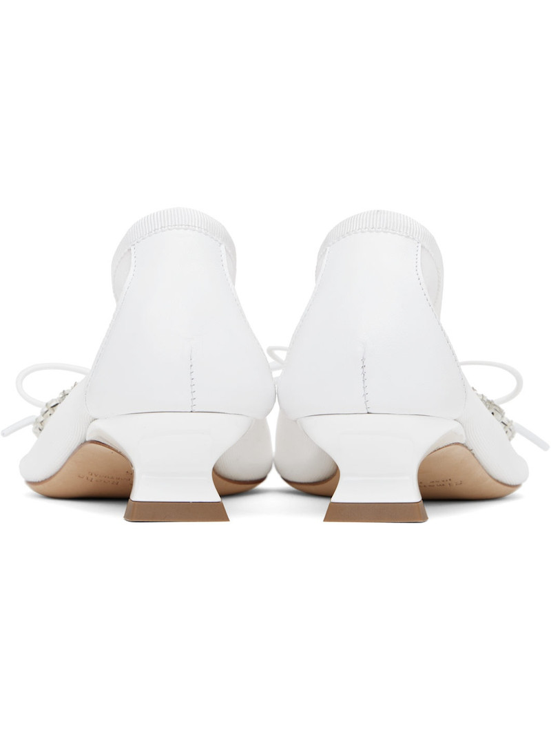 SSENSE Exclusive Bridal Capsule Embellished Flower Ballerina Heels 2