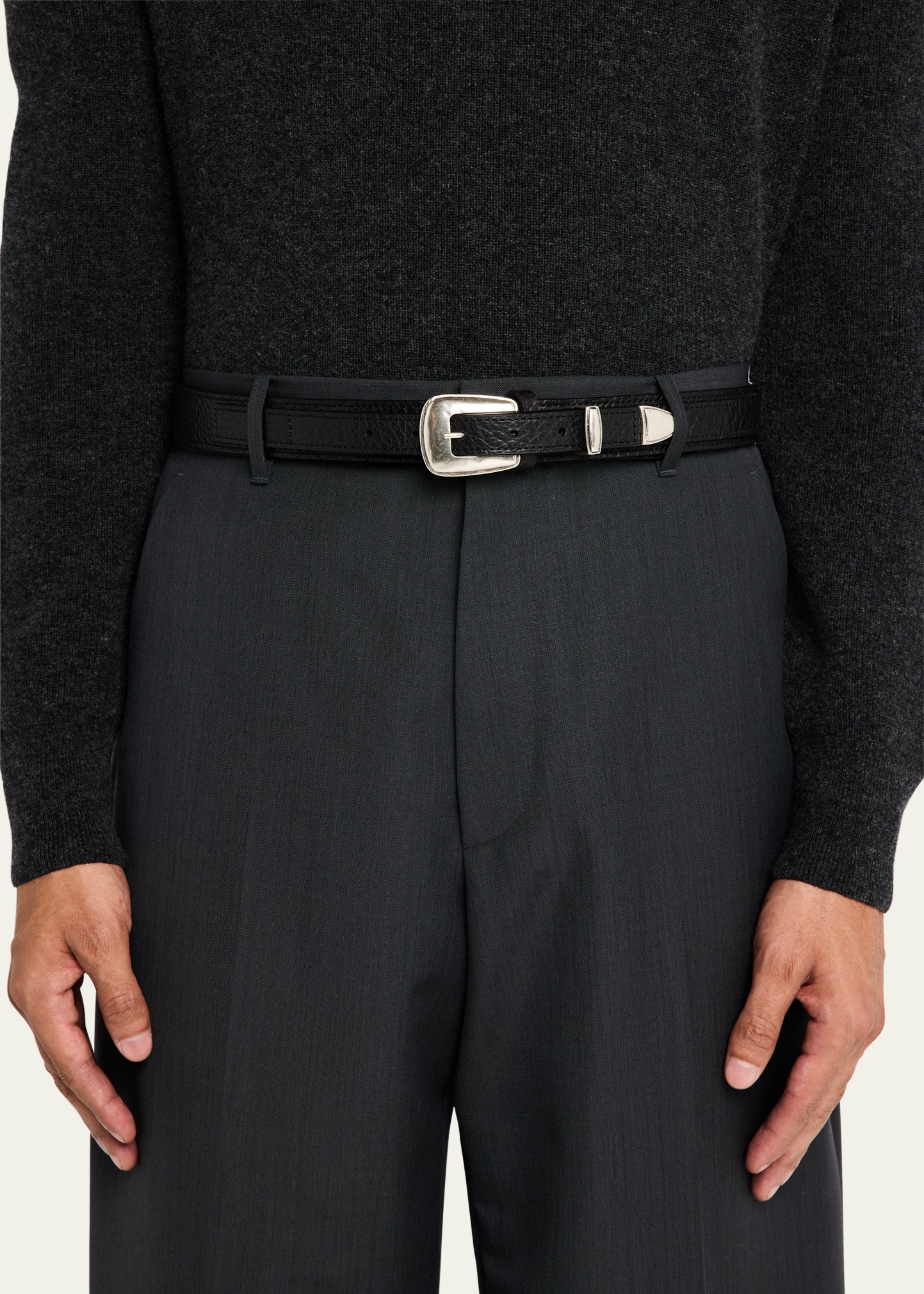 Men's Soft Leather Western Belt - 2