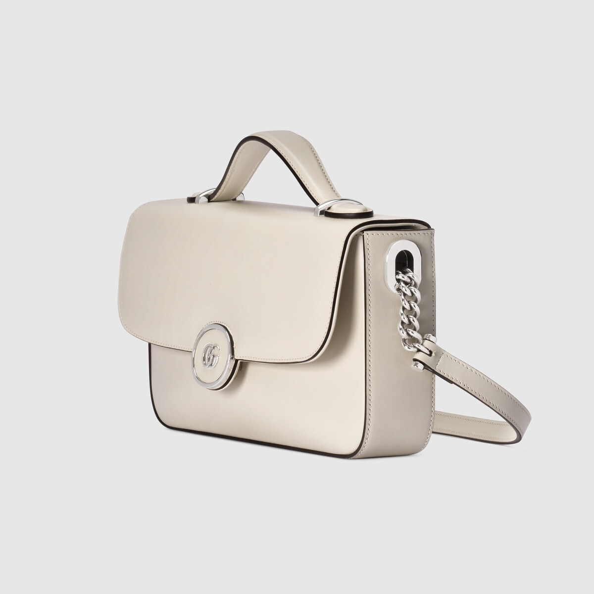 【関税&送料込】Gucci Ivory Leather Small Petite Gg Handbag Gucci - Petite GG leather shoulder bag Ivory - The Corner