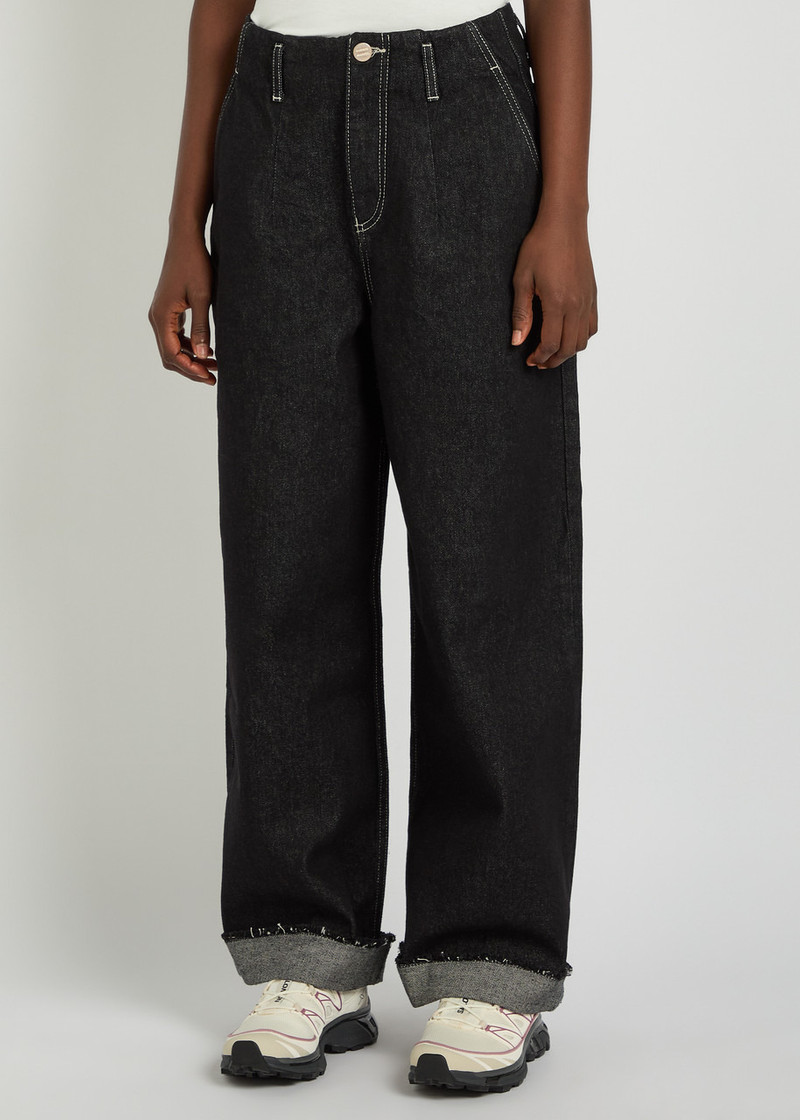 DAMSON MADDER. Damson Madder Pascal Turn-up Wide-leg Jeans outlook