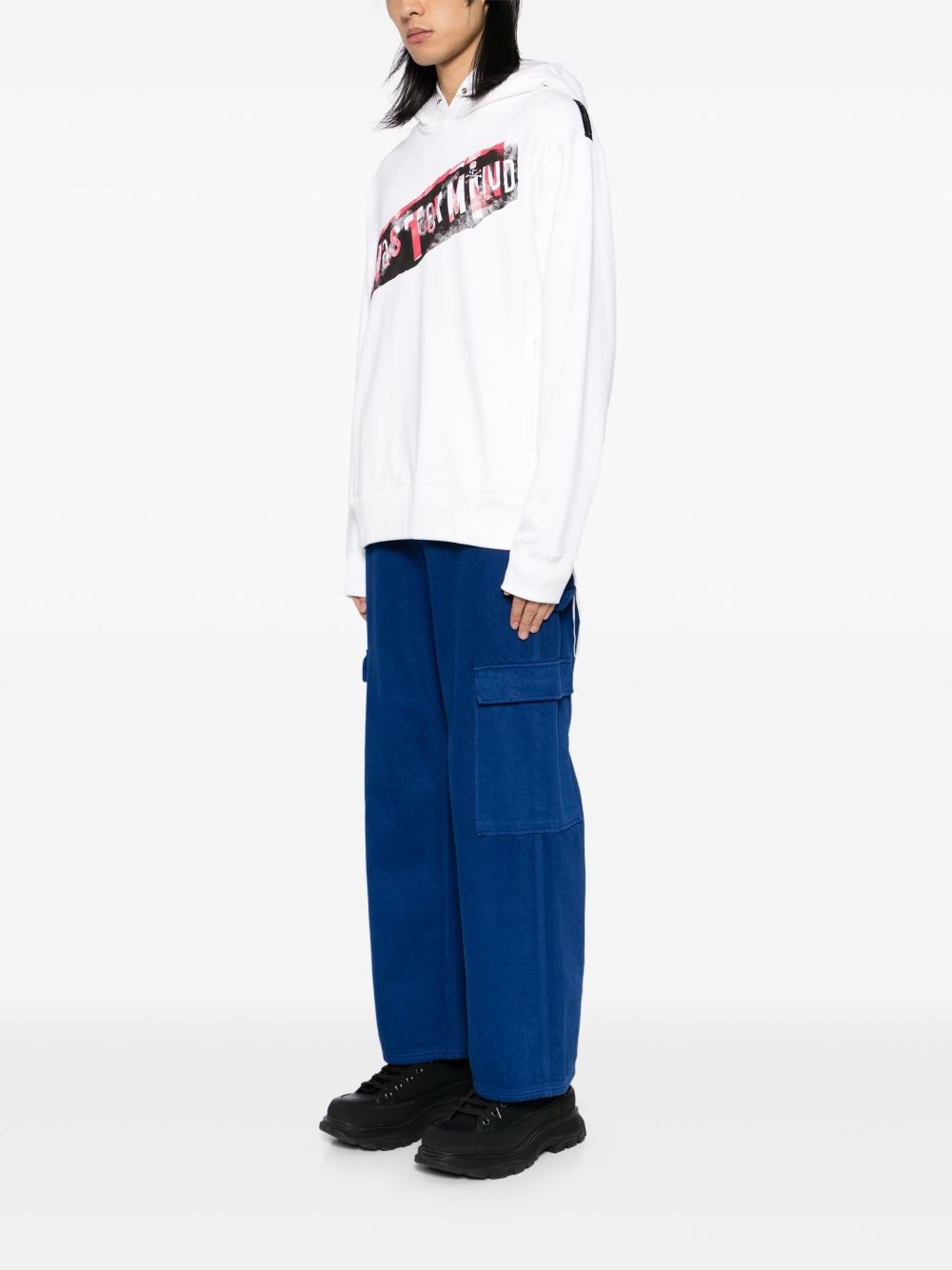 logo print hoodie - 3