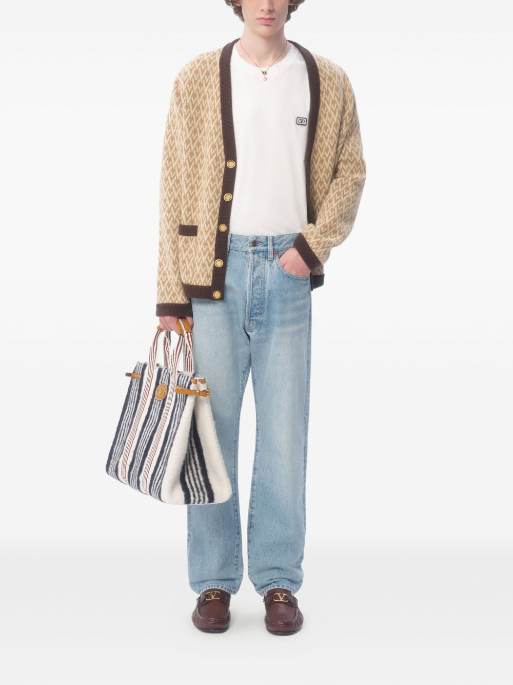 striped tote bag - 2