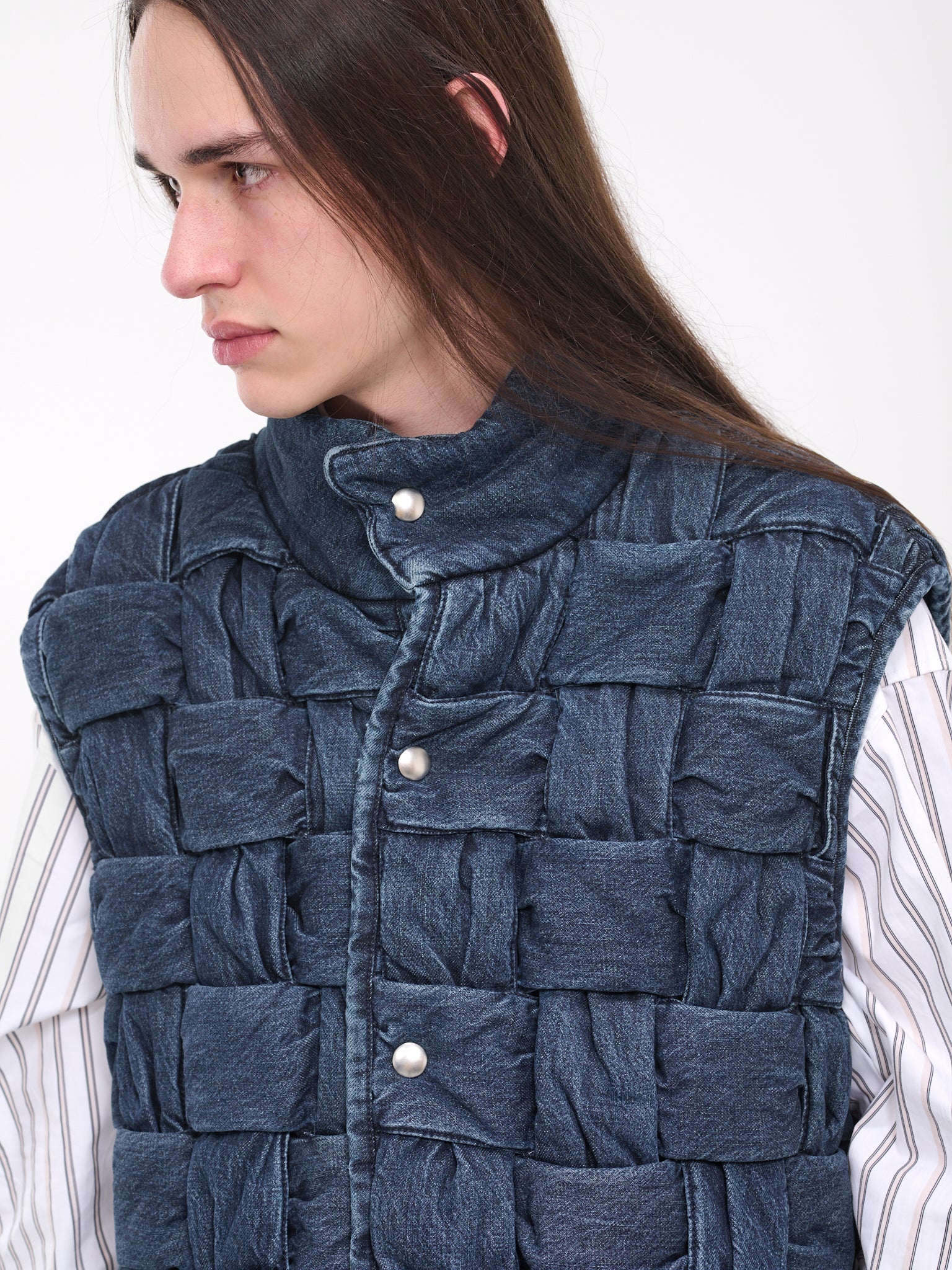 Intrecciato Denim Gilet - 5