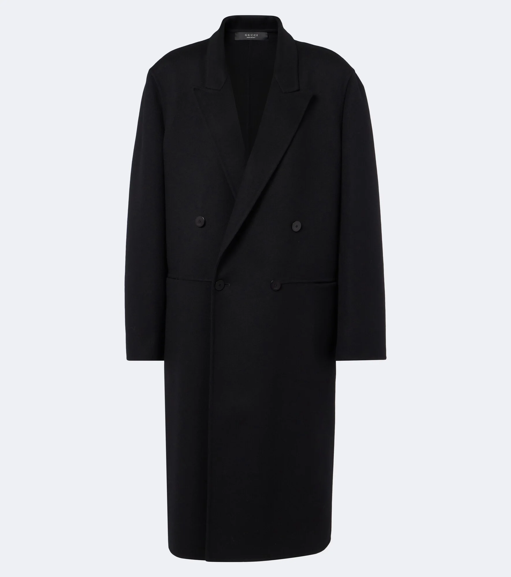 Double-breasted wool coat - 1