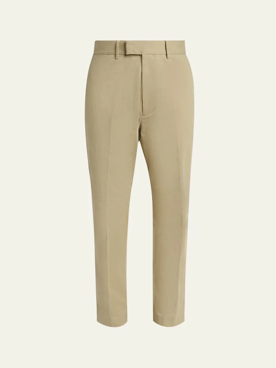 Men's Comfort Stretch Slim Flat-Front Trousers - 1