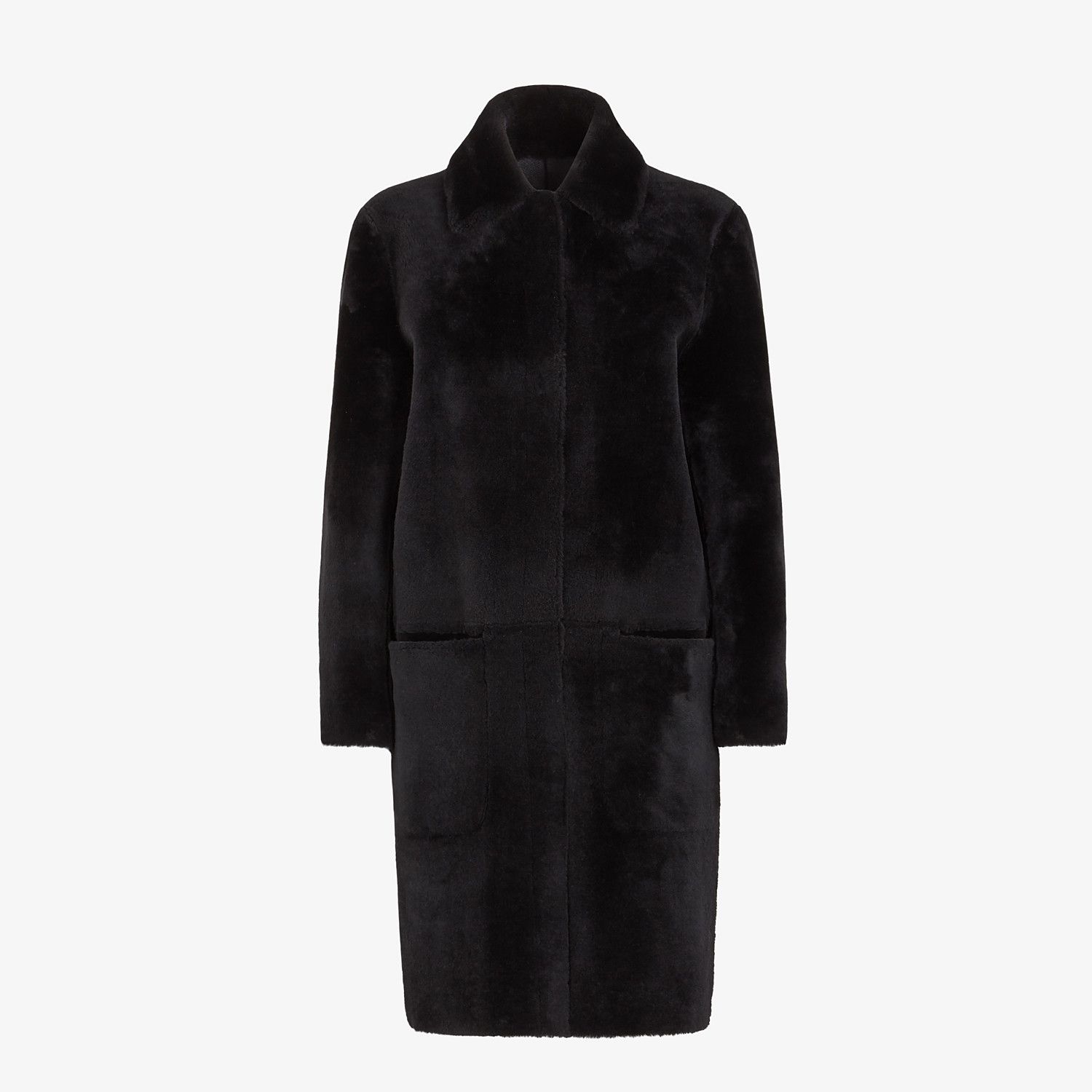 Black shearling coat - 1