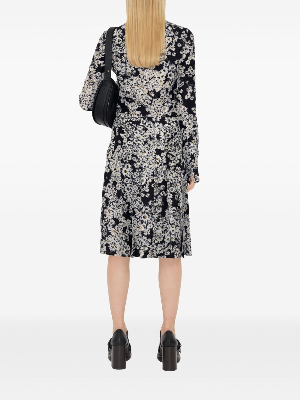 daisy-print silk shirt - 4