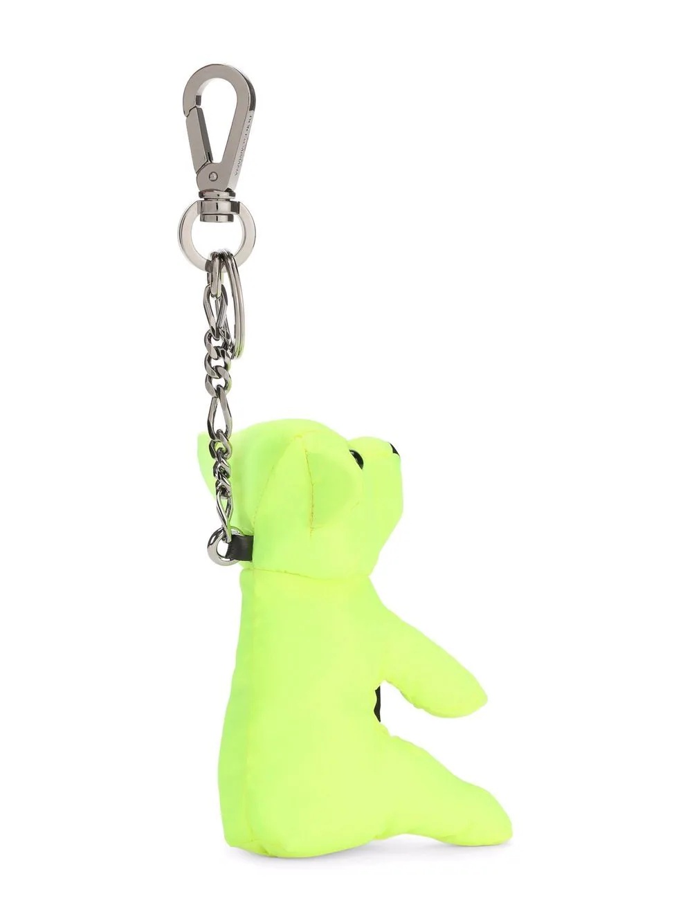 logo-embroidered bear keyring - 3