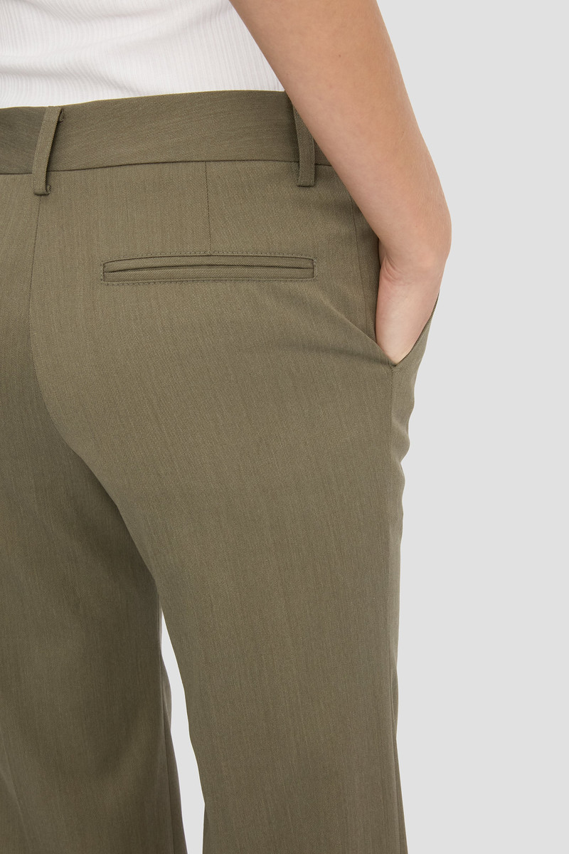 Tailored Straight Leg Trouser In Sage Melange 4