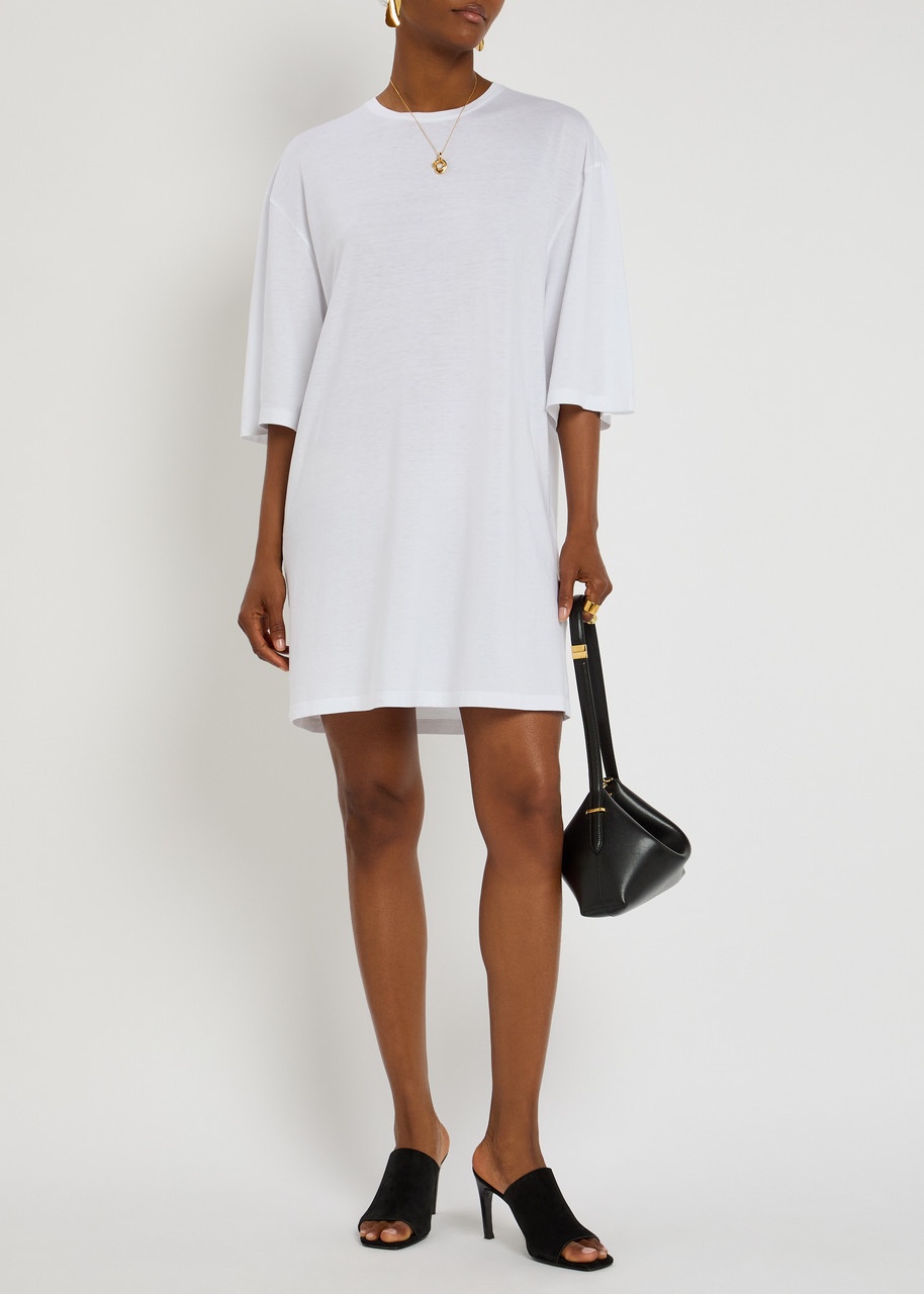 Toteme Lyocell-blend Mini T-shirt Dress - 4