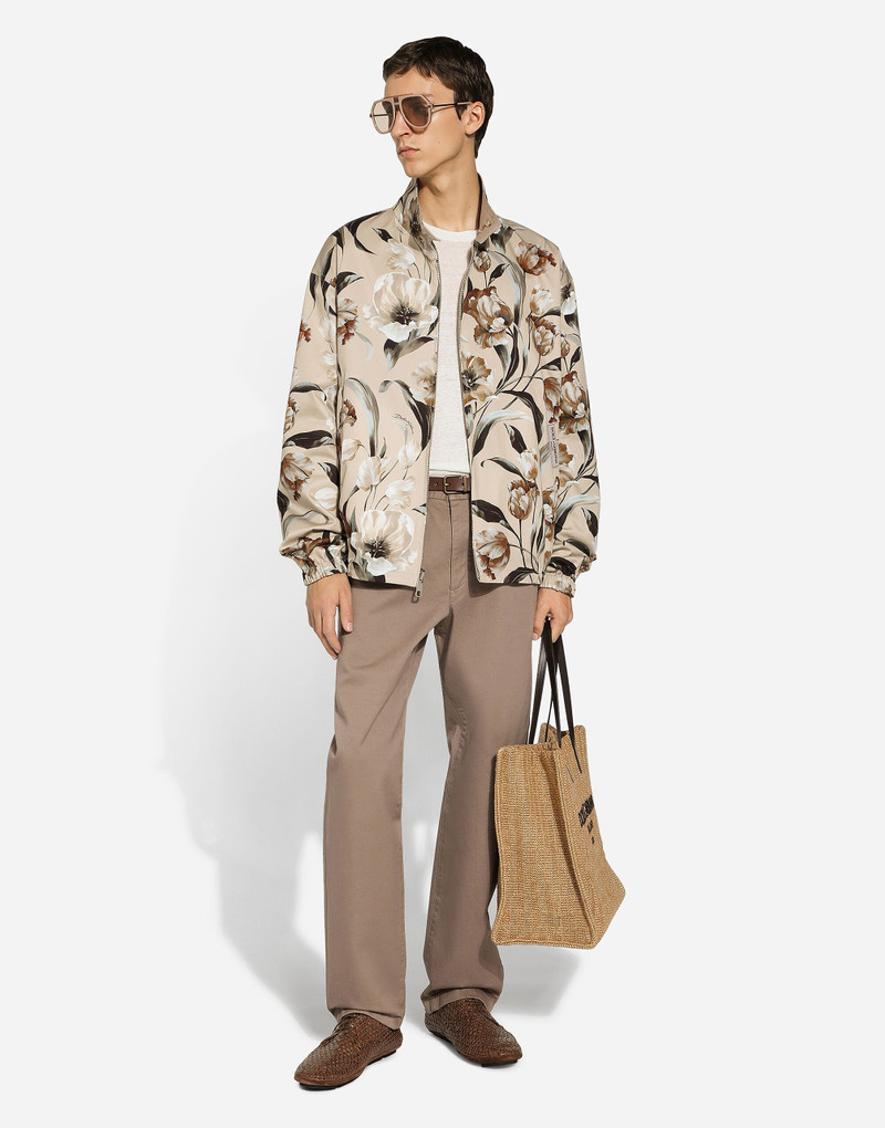 Dolce & Gabbana Linen round-neck sweater with branded tag outlook