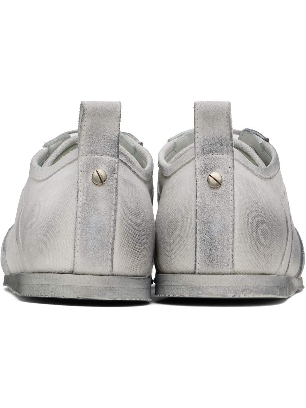 White & Gray Siru Low-Top Boxing Sneakers - 2