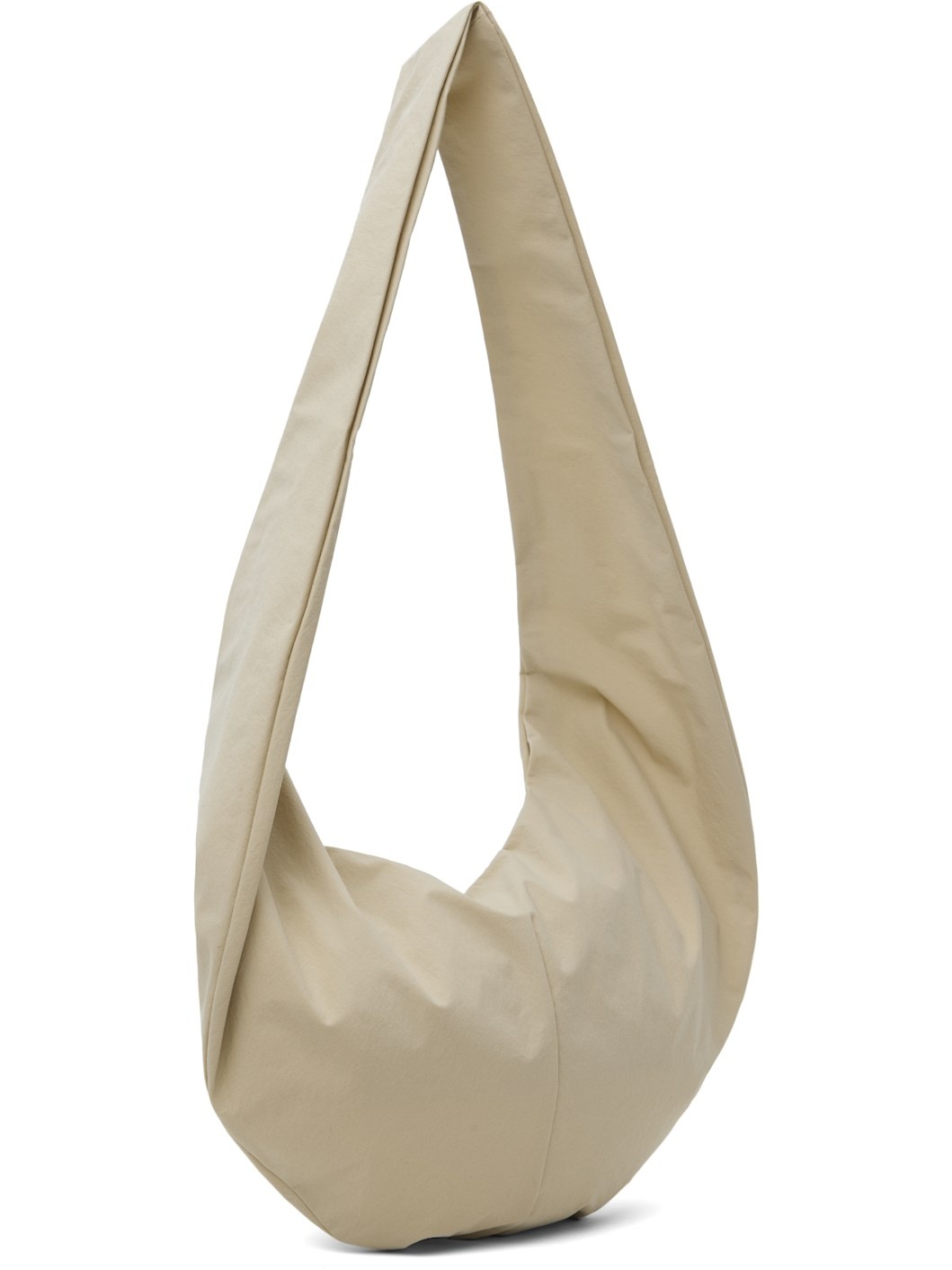 Beige No.250 Crossed Fabric Bag - 3
