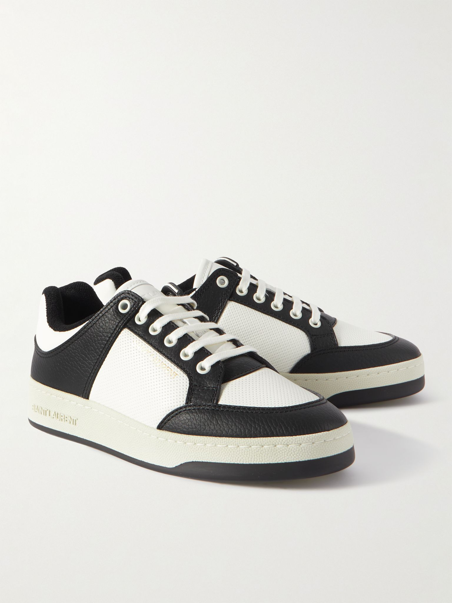SL/61 Perforated Leather Sneakers White - 4