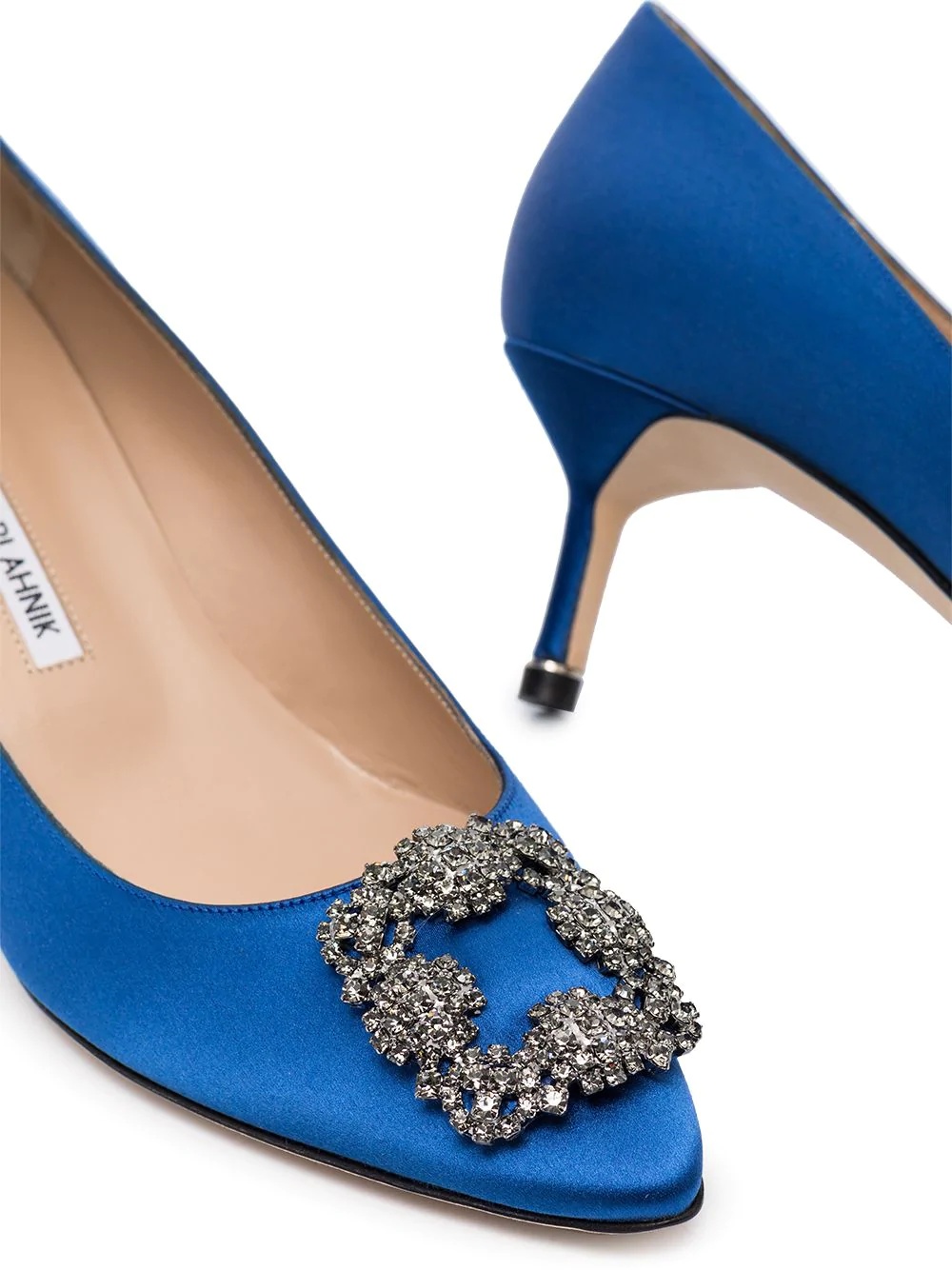 blue Hangisi 50 satin pumps - 2