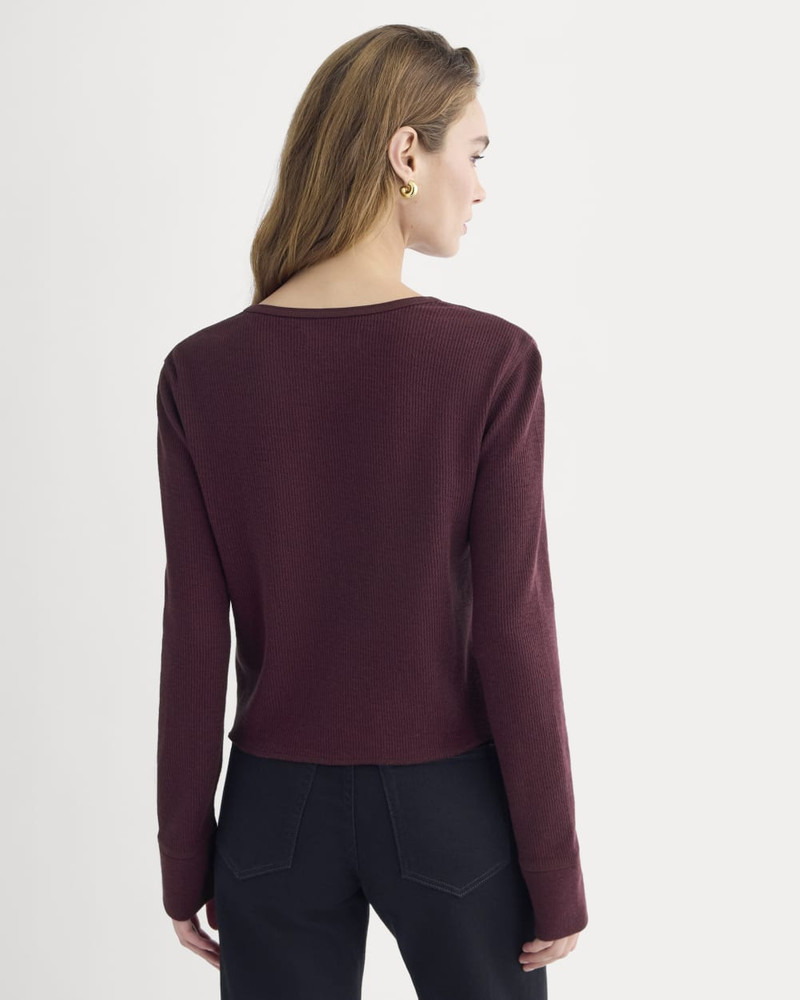 BOXY HENLEY IN COZY WAFFLE 5