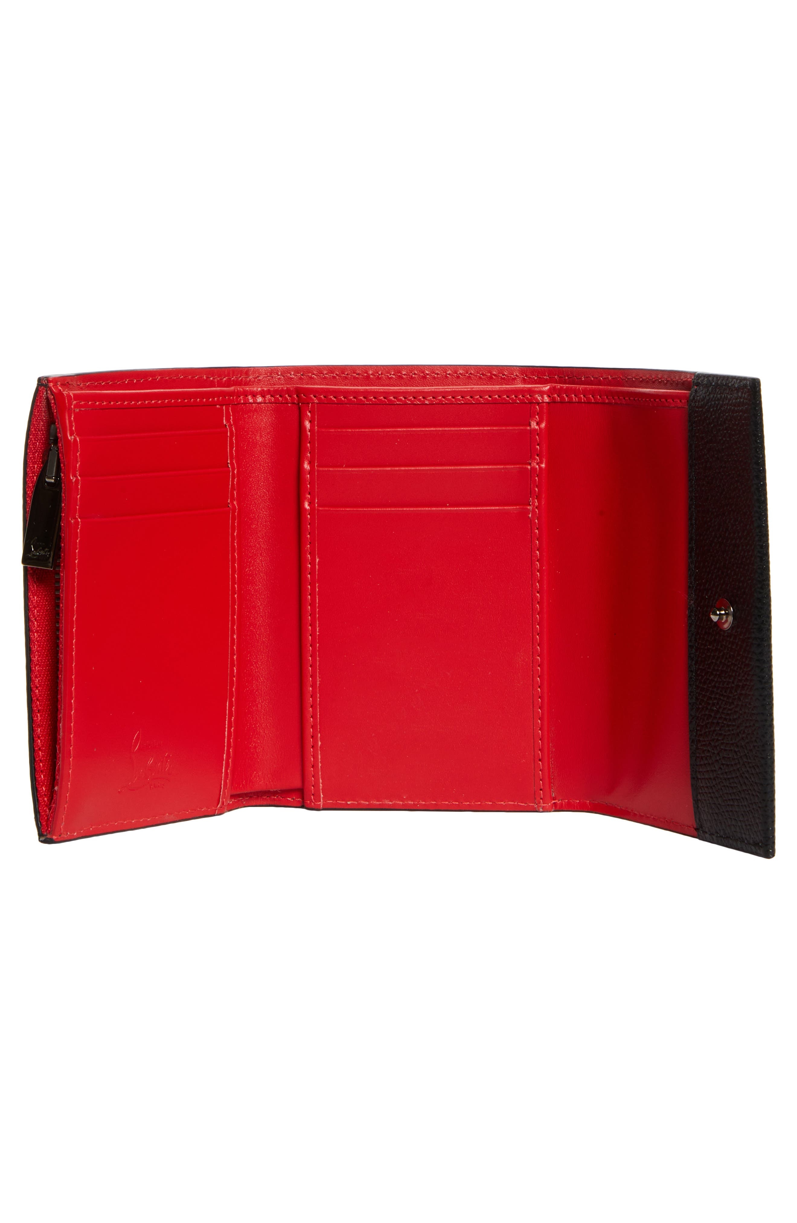 Christian Louboutin Mooncrest Compact Leather Trifold Wallet in Black at Nordstrom - 2