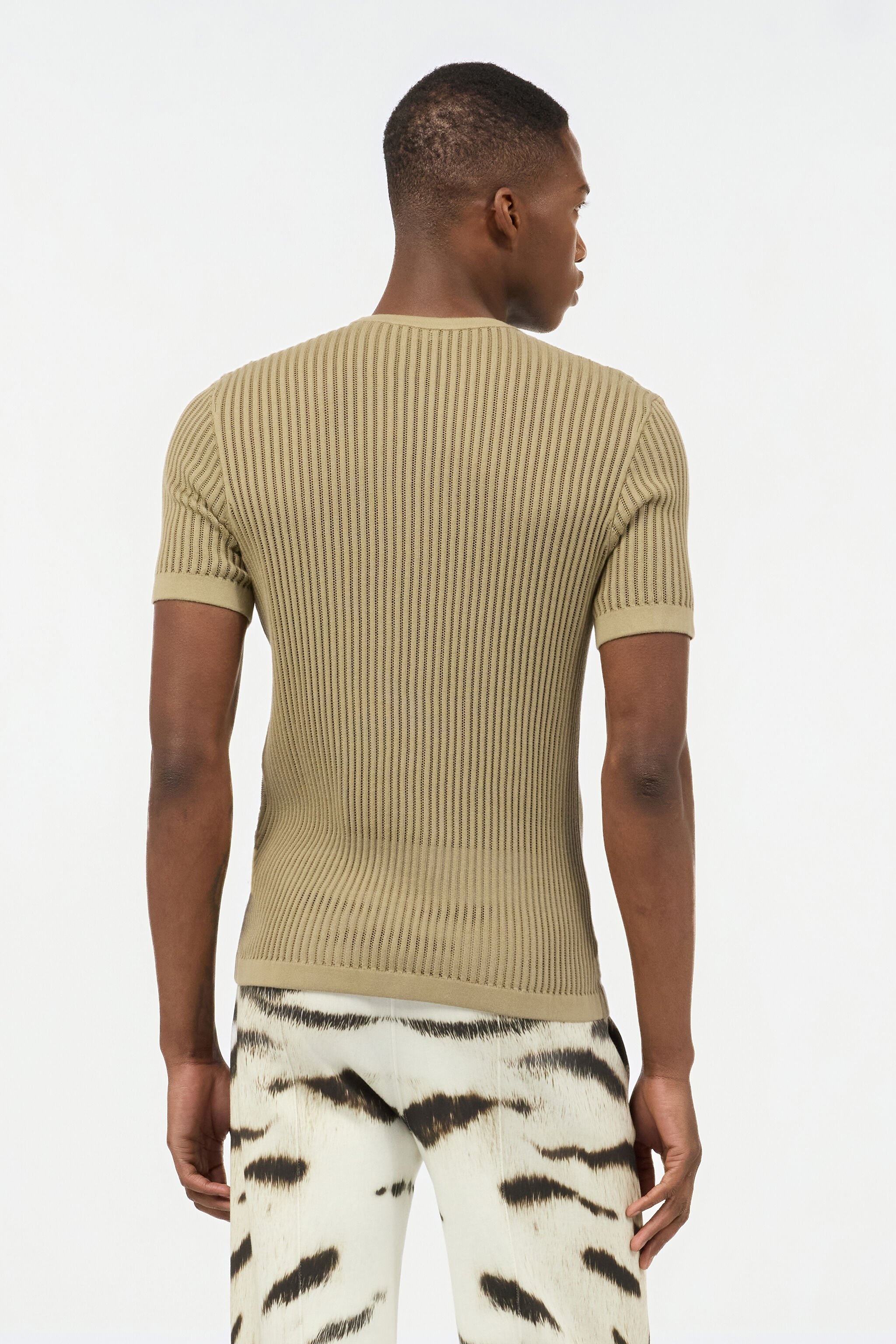 Openwork Knit T-Shirt - 4