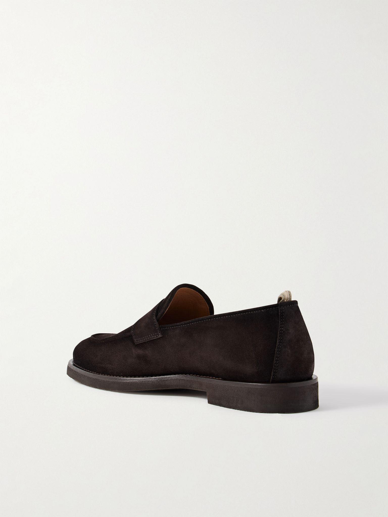 Opera 001 Suede Penny Loafers Dark brown - 4