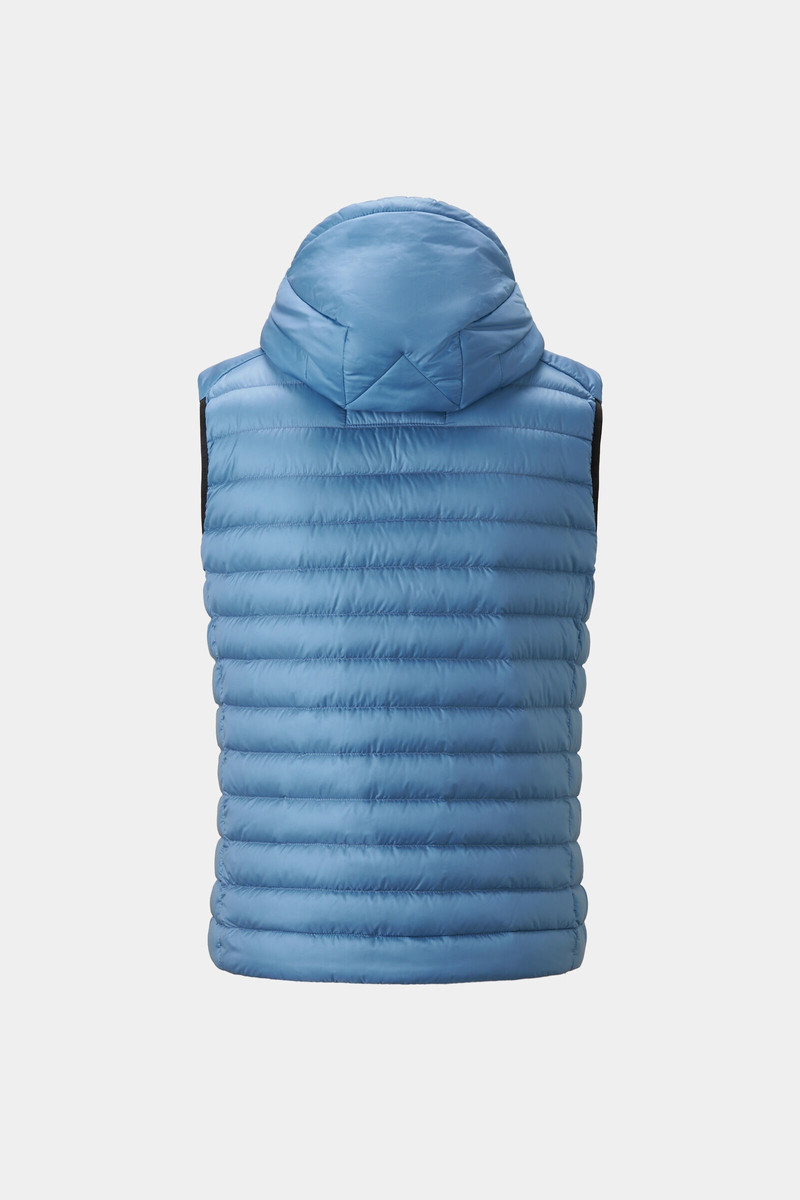 Lonne lightweight down vest in Blue 8