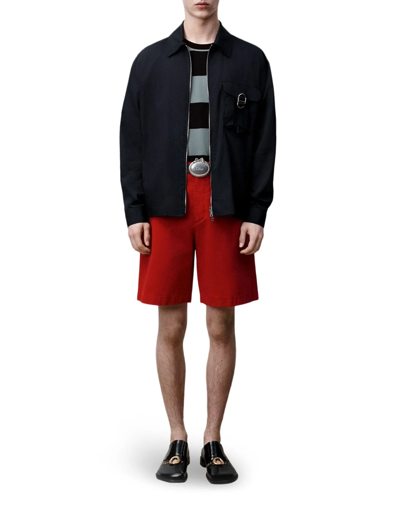 SHIRT JACKET WITH ZIP AND CD BUCKLE - 1