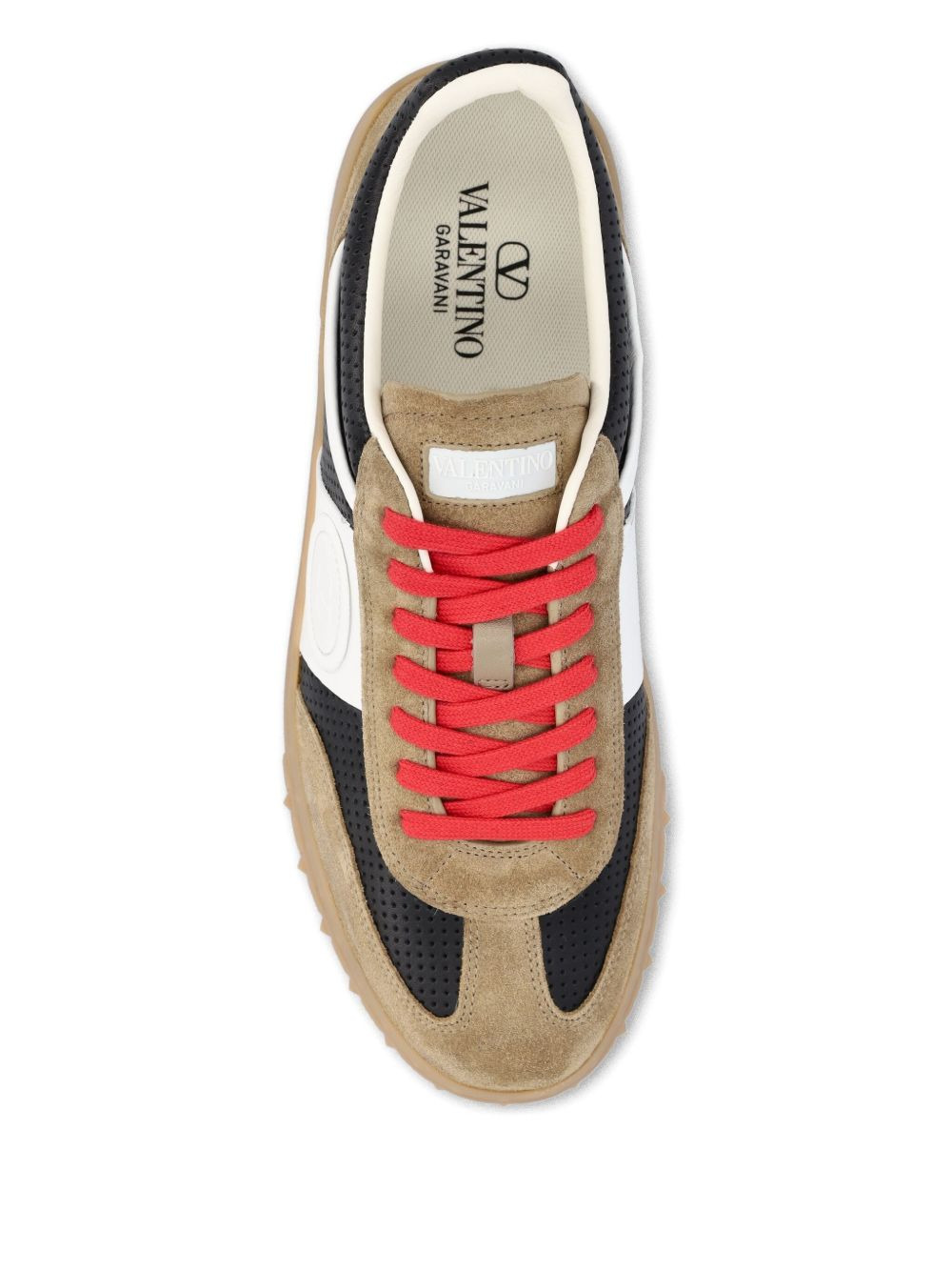 perforated leather sneakers - 3