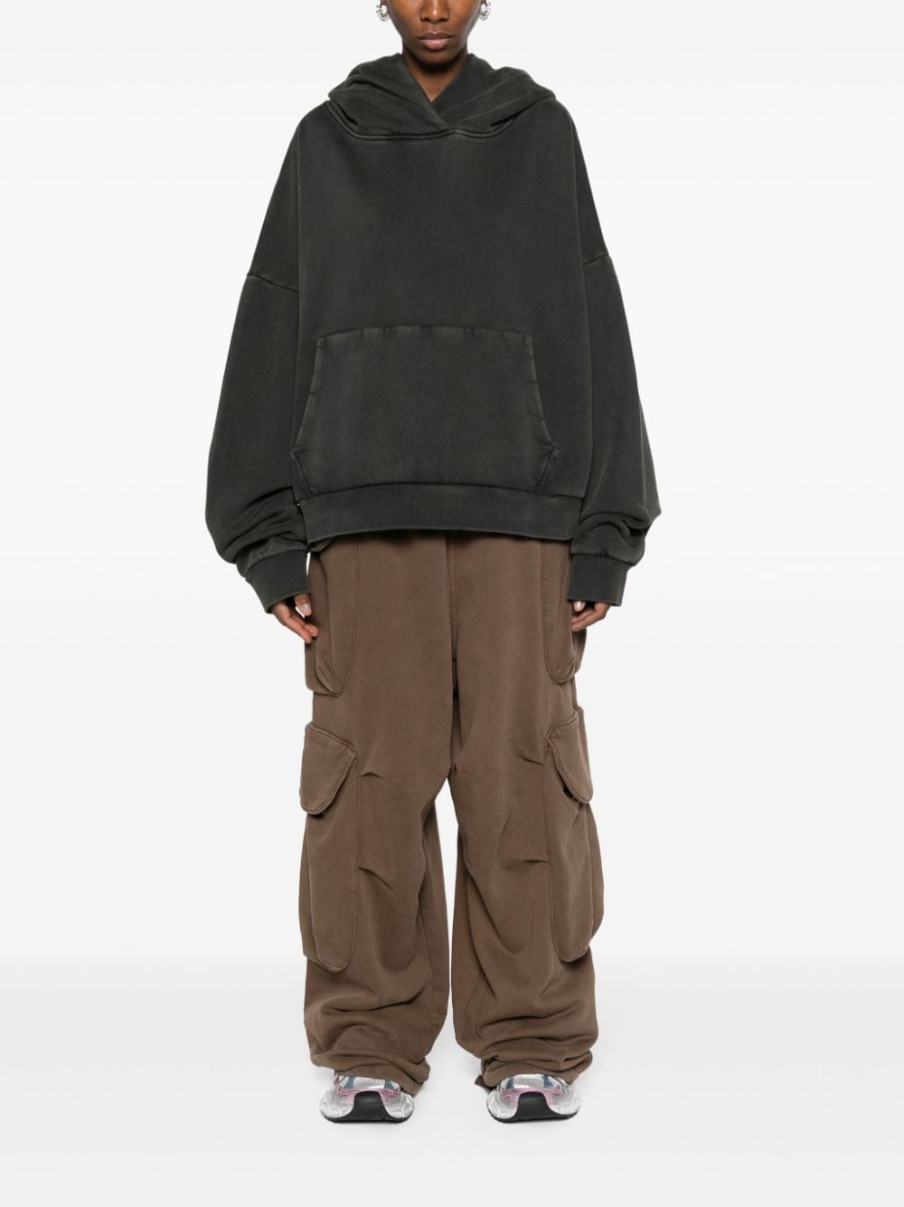 organic-cotton cargo track pants - 3
