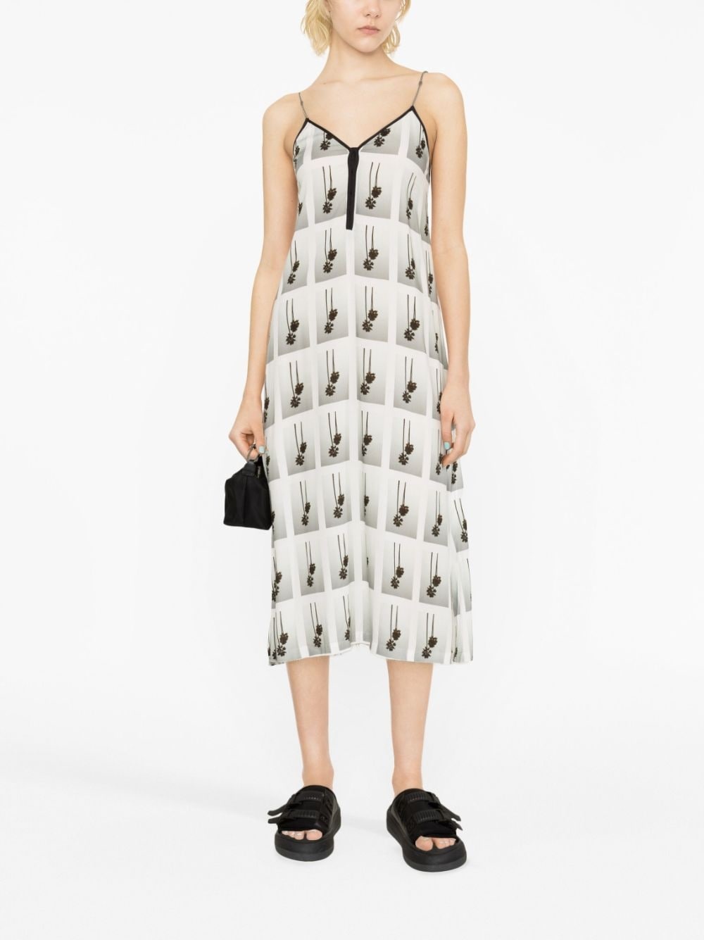 palm-tree midi dress - 2