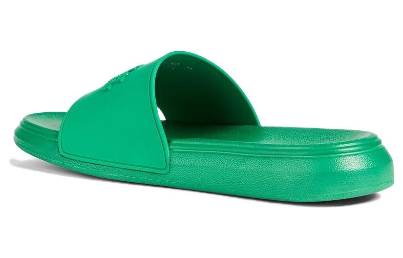 (WMNS) Alexander McQueen Embossed Rubber Slides 'Green' 666983W4QS03115 - 4