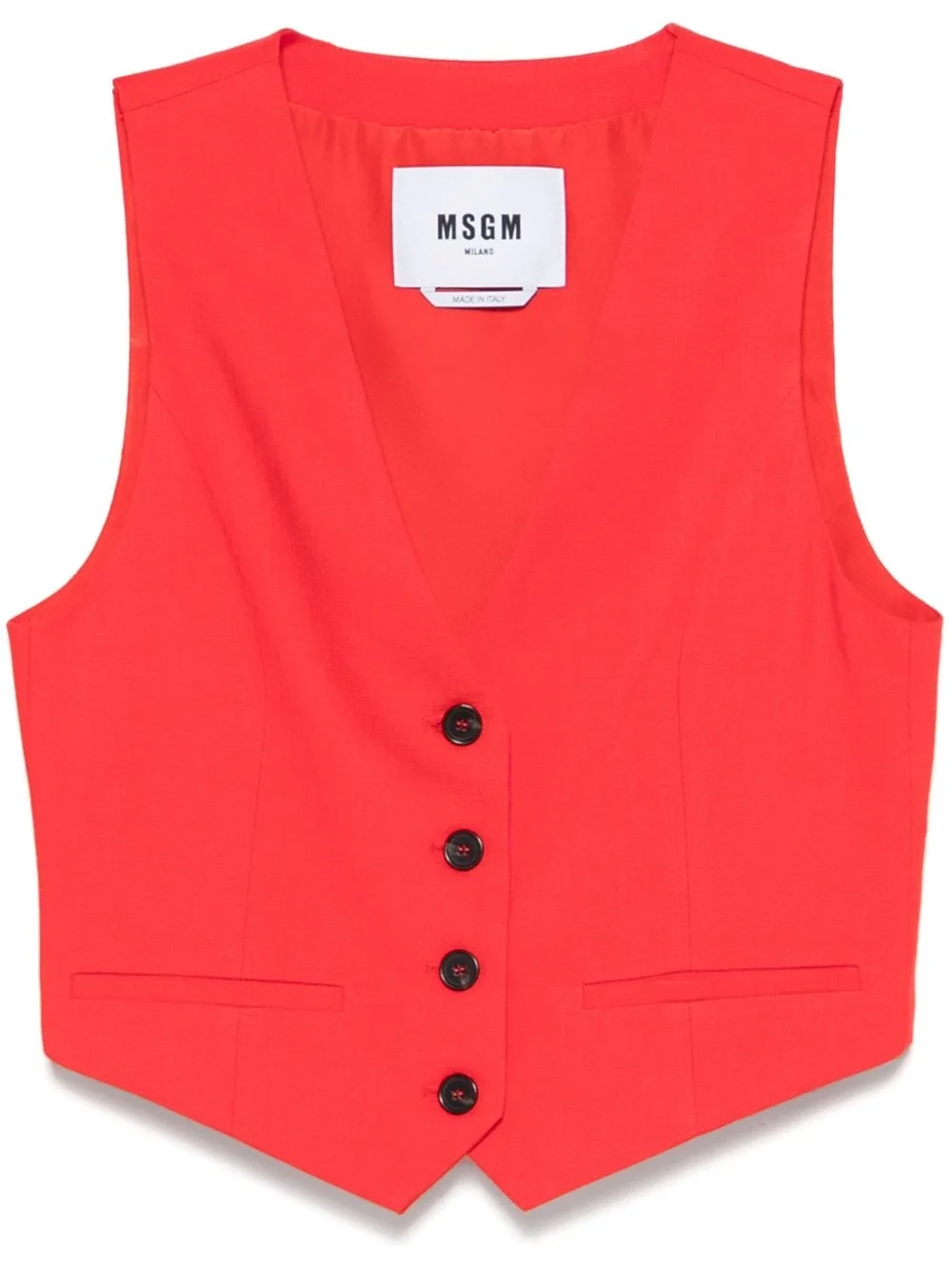 slub-texture waistcoat - 1