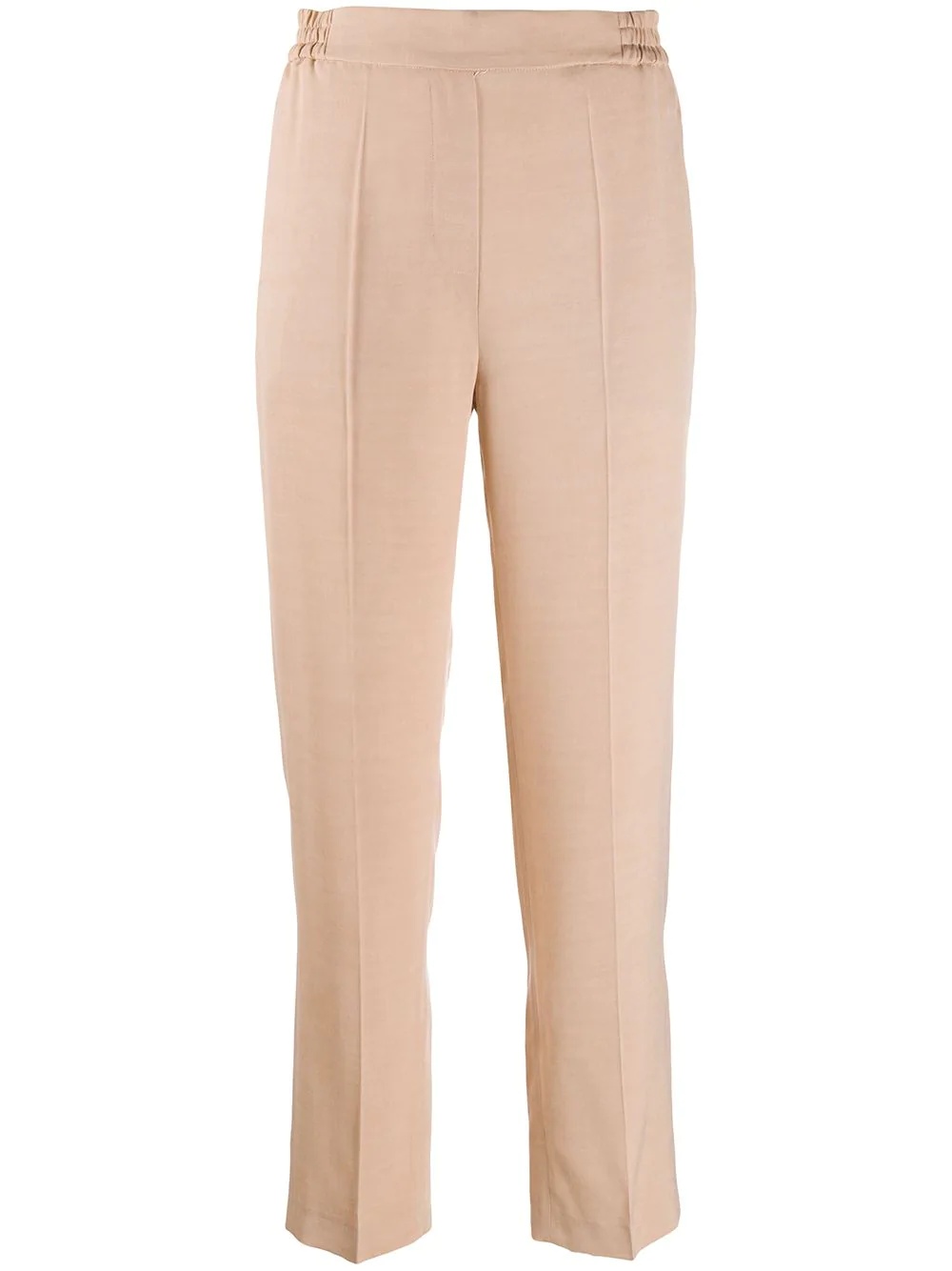 elasticated straight leg trousers - 1