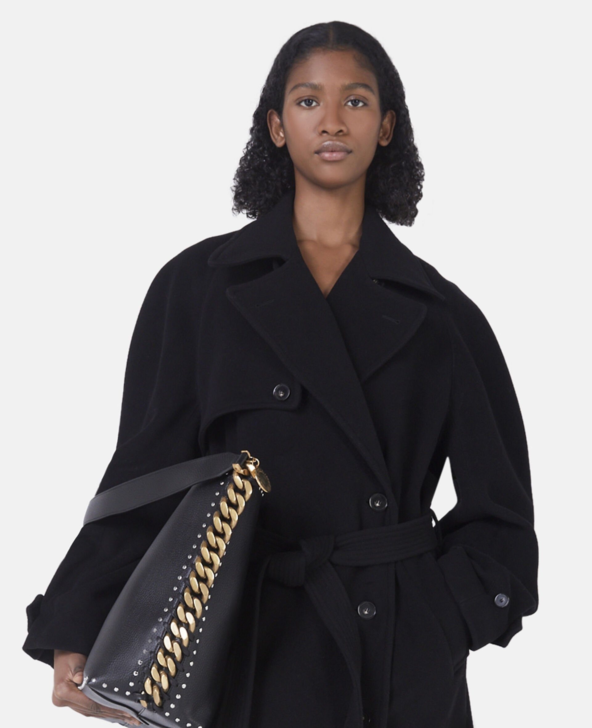 Banana Sleeve Belted Long Coat - 4