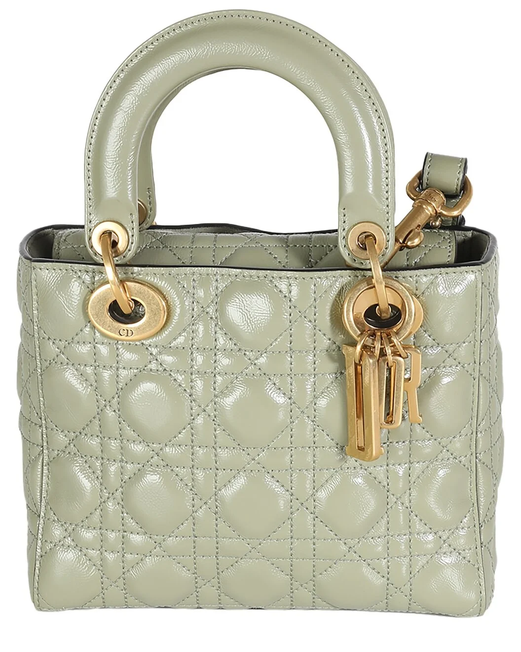 Dior Green Leather Lucky Badges My Lady Dior Bag (Authentic Pre-Loved) - 1