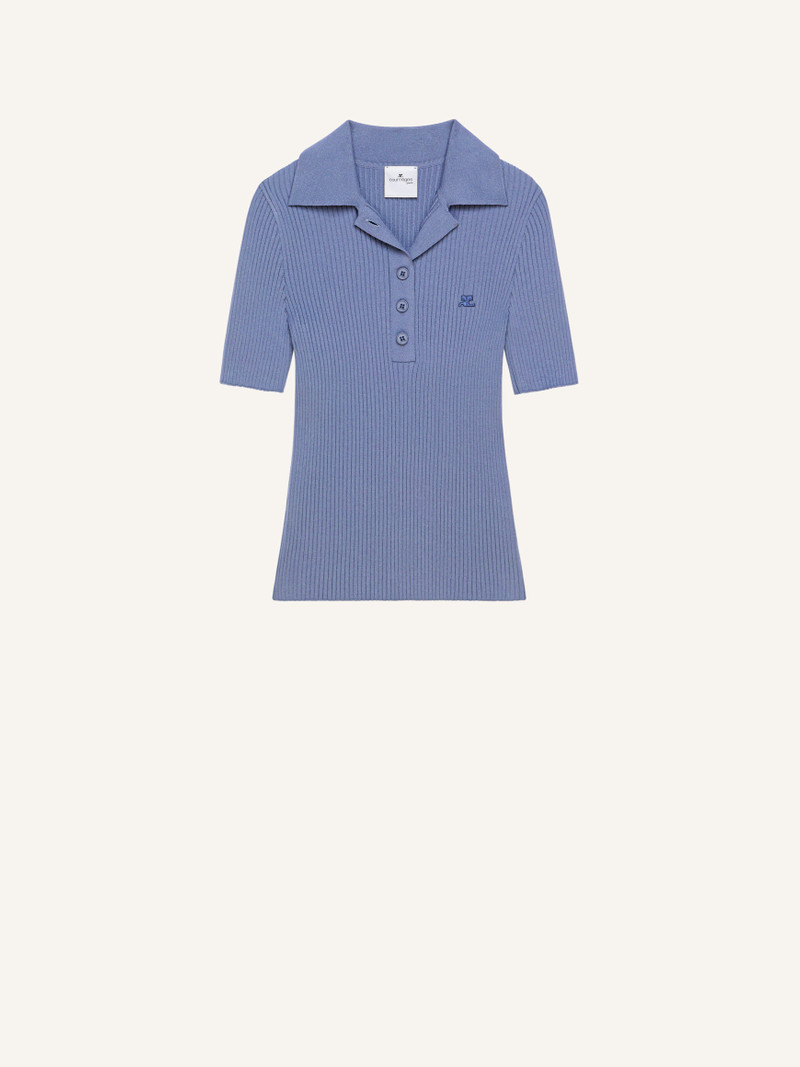 ICONIC RIB KNIT POLO SHIRT 1