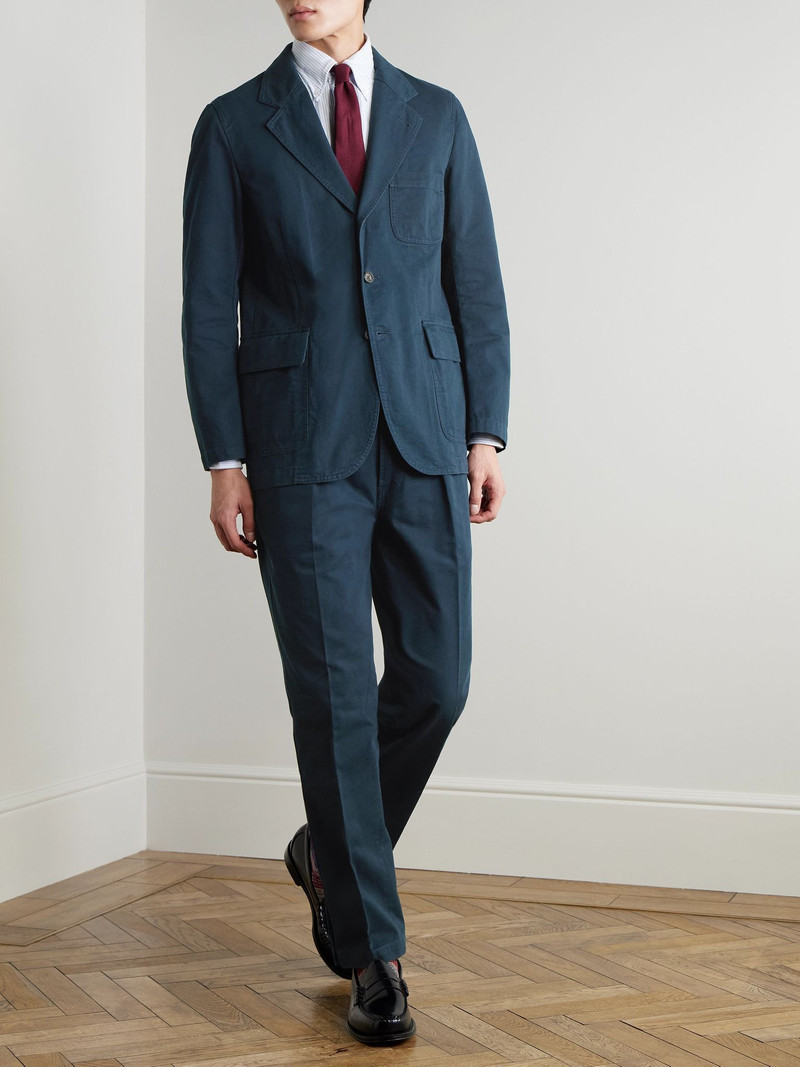 Drake's Mk. I Games Cotton-Twill Suit Jacket Navy outlook