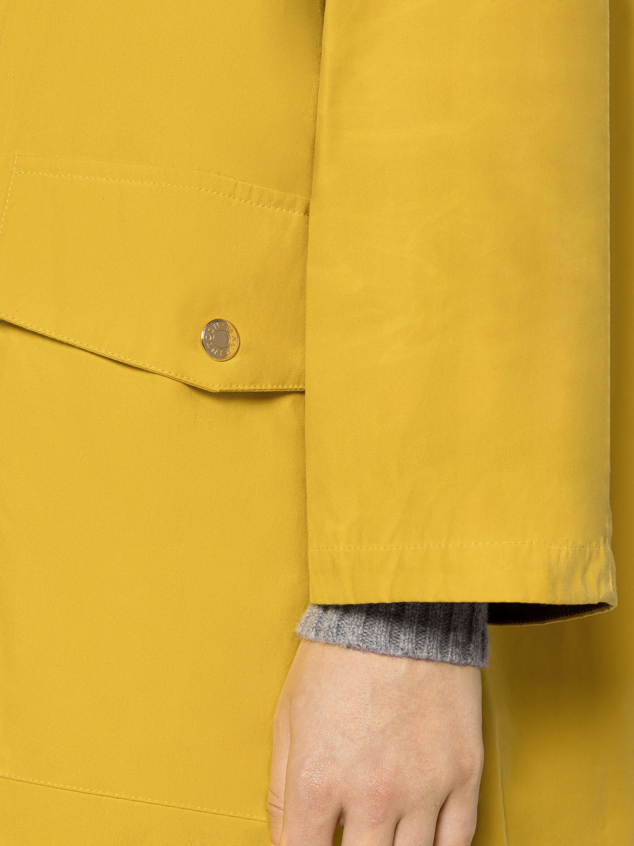 HUMBIE YELLOW WAXED COTTON OVERCOAT - 6