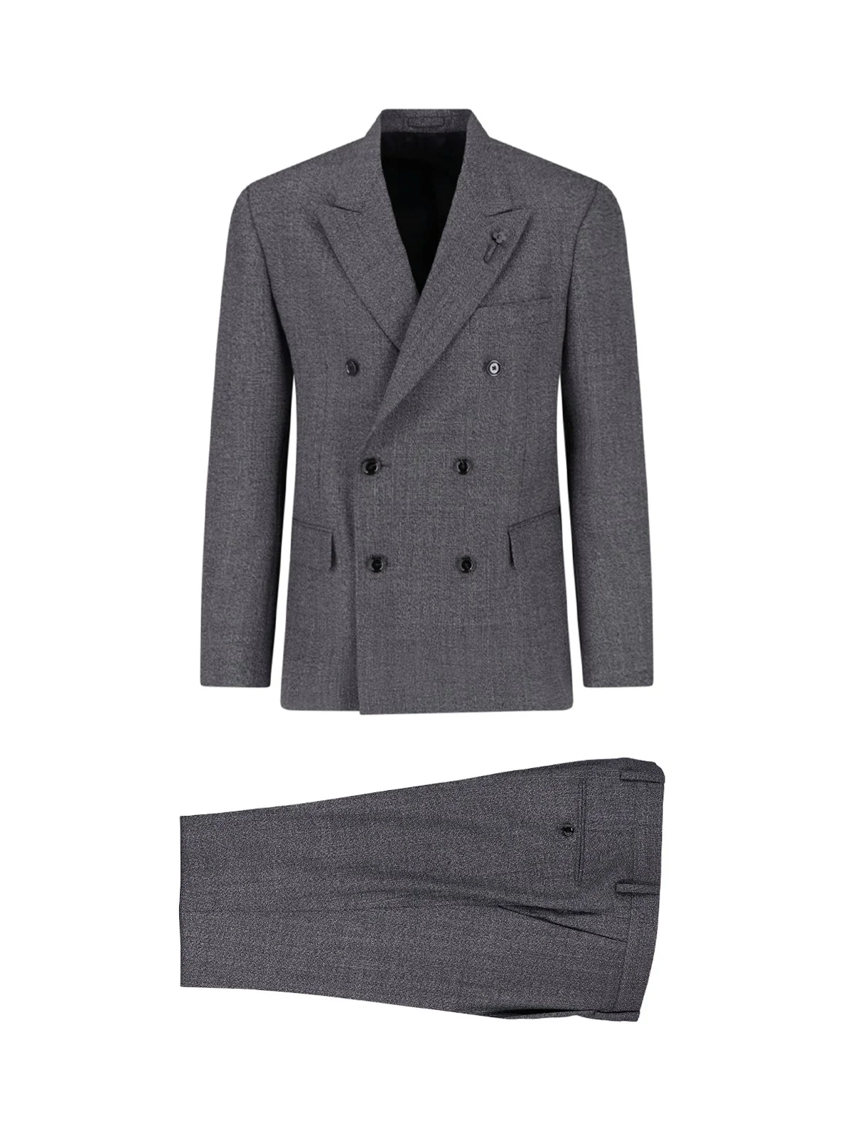 DOUBLE-BREASTED VIRGIN WOOL SUIT - 1