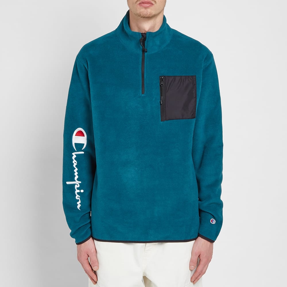 Champion Reverse Weave Script Arm Half Zip Fleece - 4