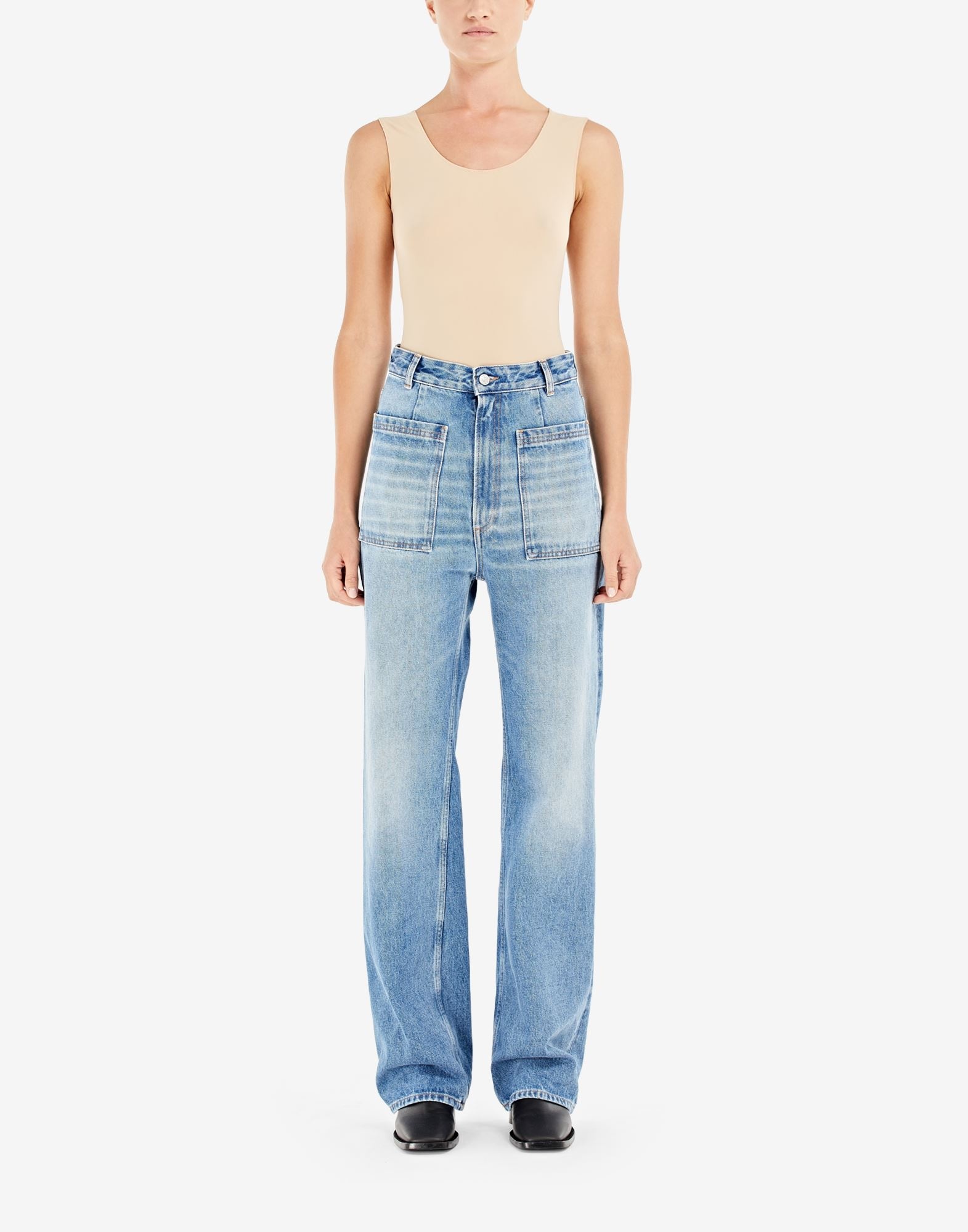 Patch pocket jeans - 2