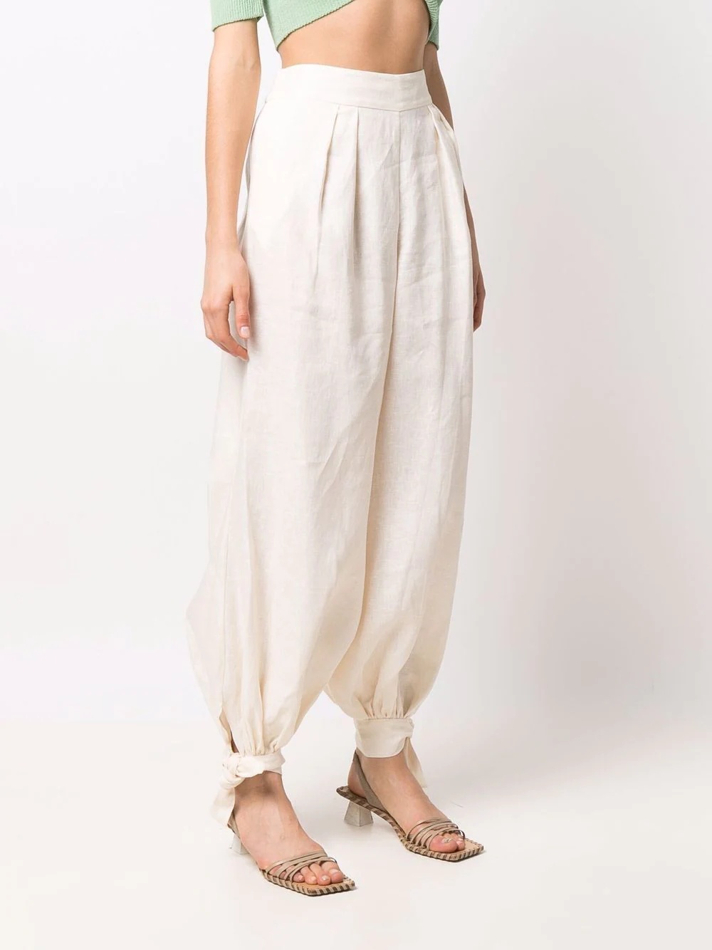 slouchy linen trousers - 3